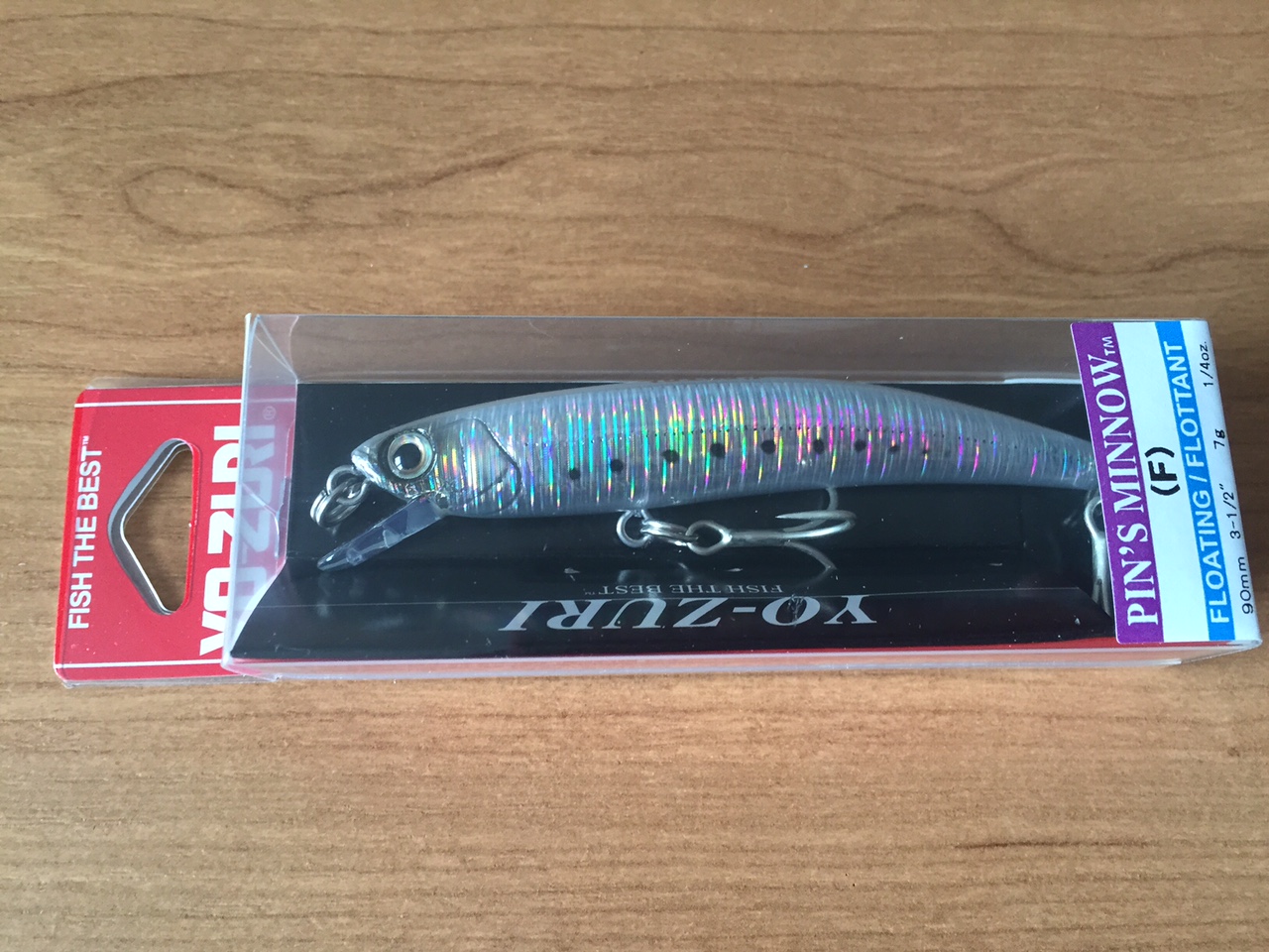 (DX)YO-ZURI PINS MINNOW HOLO 90F F1016-HSR 3