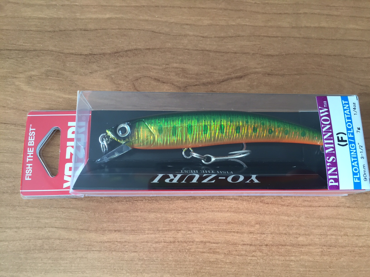 (DX)YO-ZURI PINS MINNOW HOLO 90F F1016-SHMY
