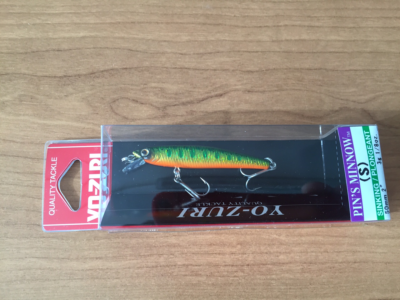 (DX)YO-ZURI PINS MINNOW HOLO 50S F1017-SHMY 3