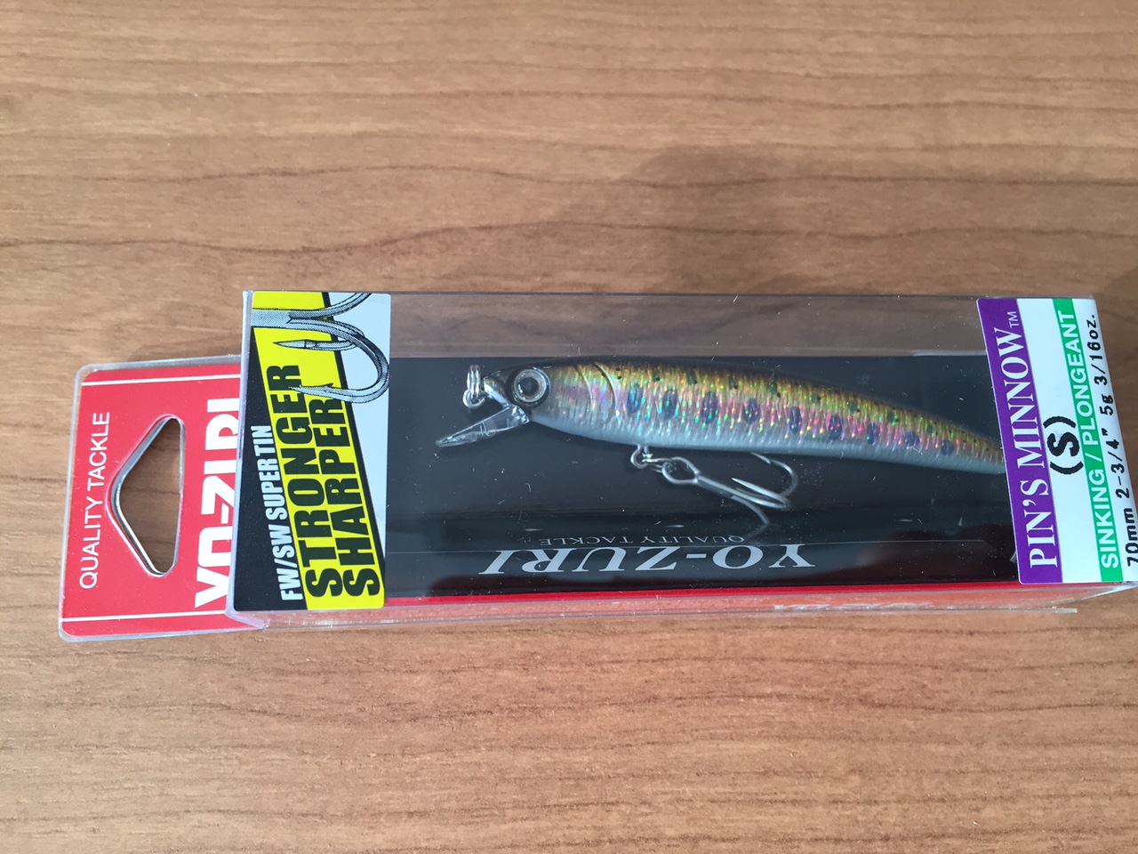 (DX)YO-ZURI PINS MINNOW HOLO 70S F1018-MHYM 2