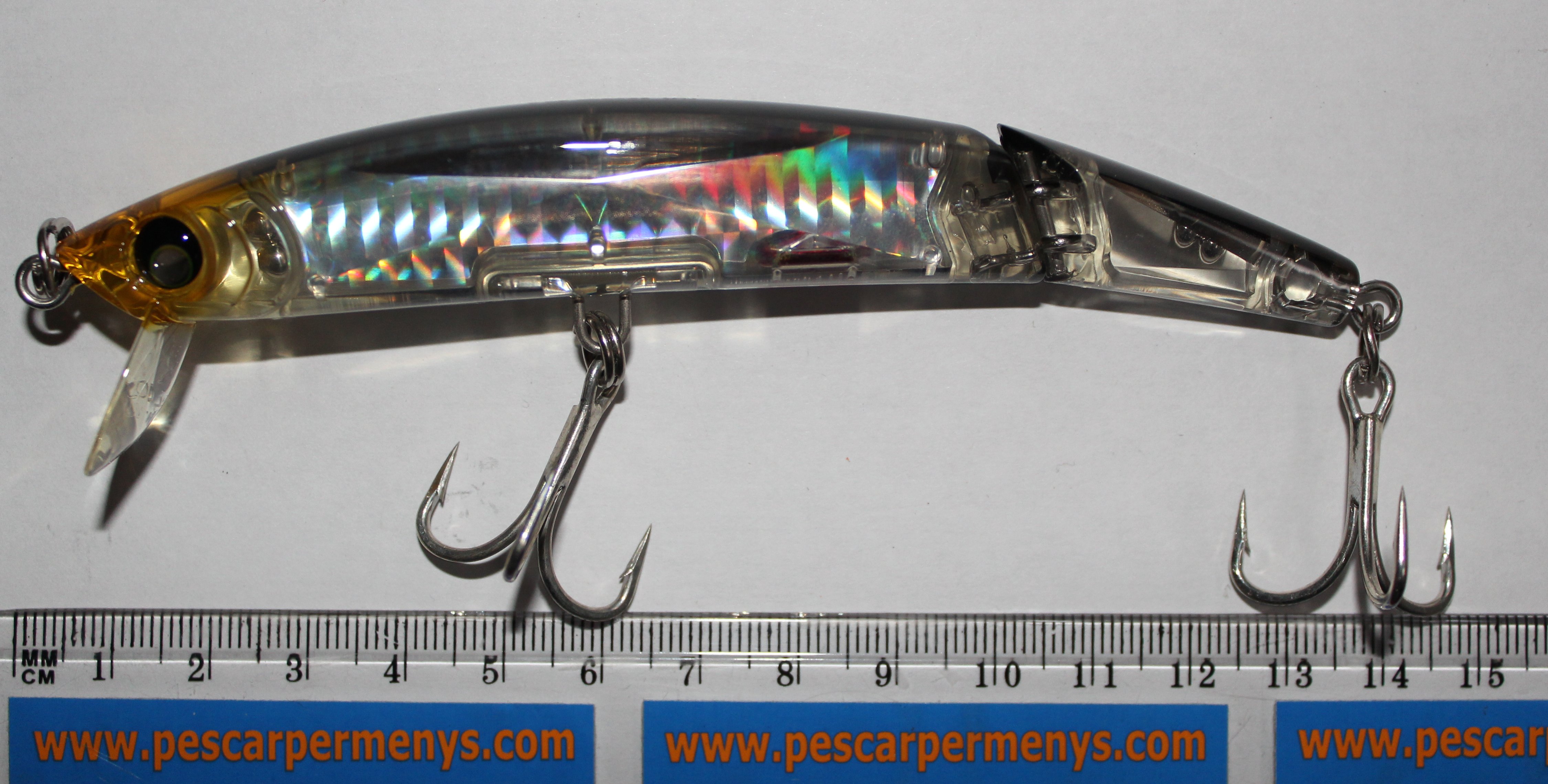 (DX)YO-ZURI CRYSTAL 3D MINNOW JOINTED F130 F1051-HSBL 3