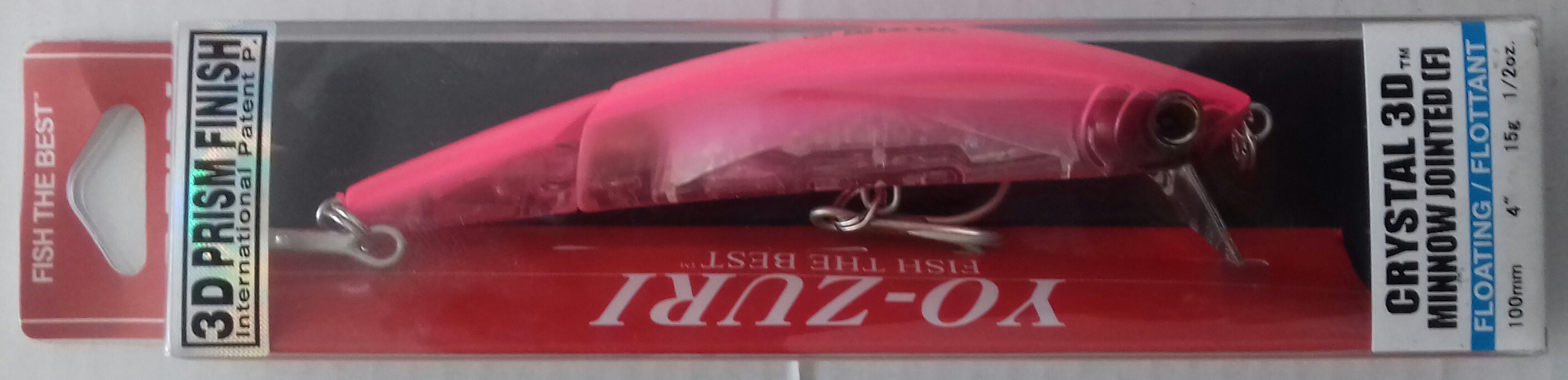 (DX)YO-ZURI CRYSTAL 3D MINNOW JOINTED F100 F1096-PK 3