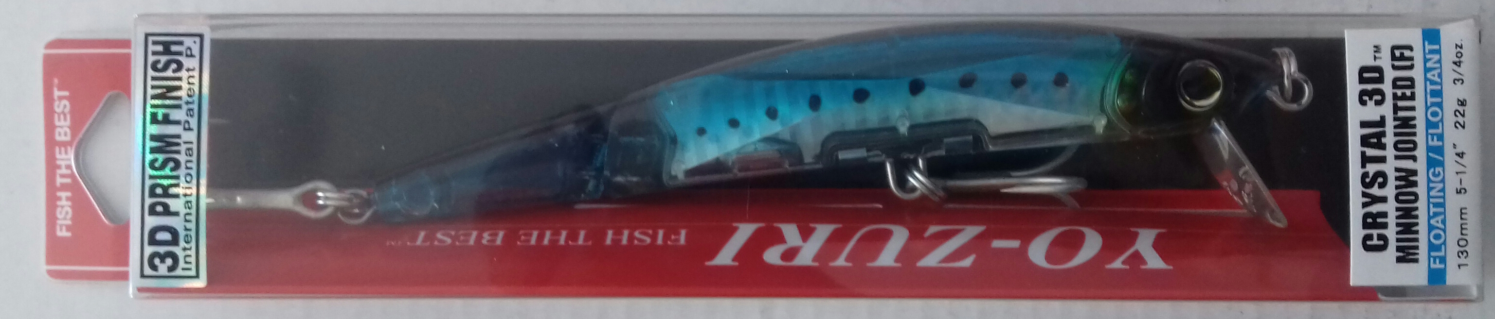 (DX)YO-ZURI CRYSTAL 3D MINNOW JOINTED F130 F1152-GHIW 3