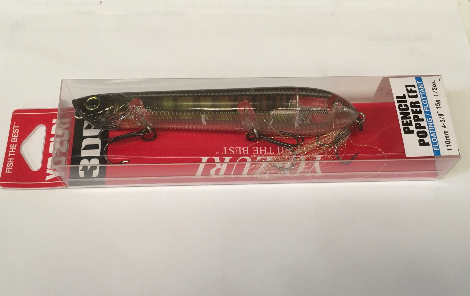 YO-ZURI 3DB PENCIL POPPER 110F R1444-RBG 2