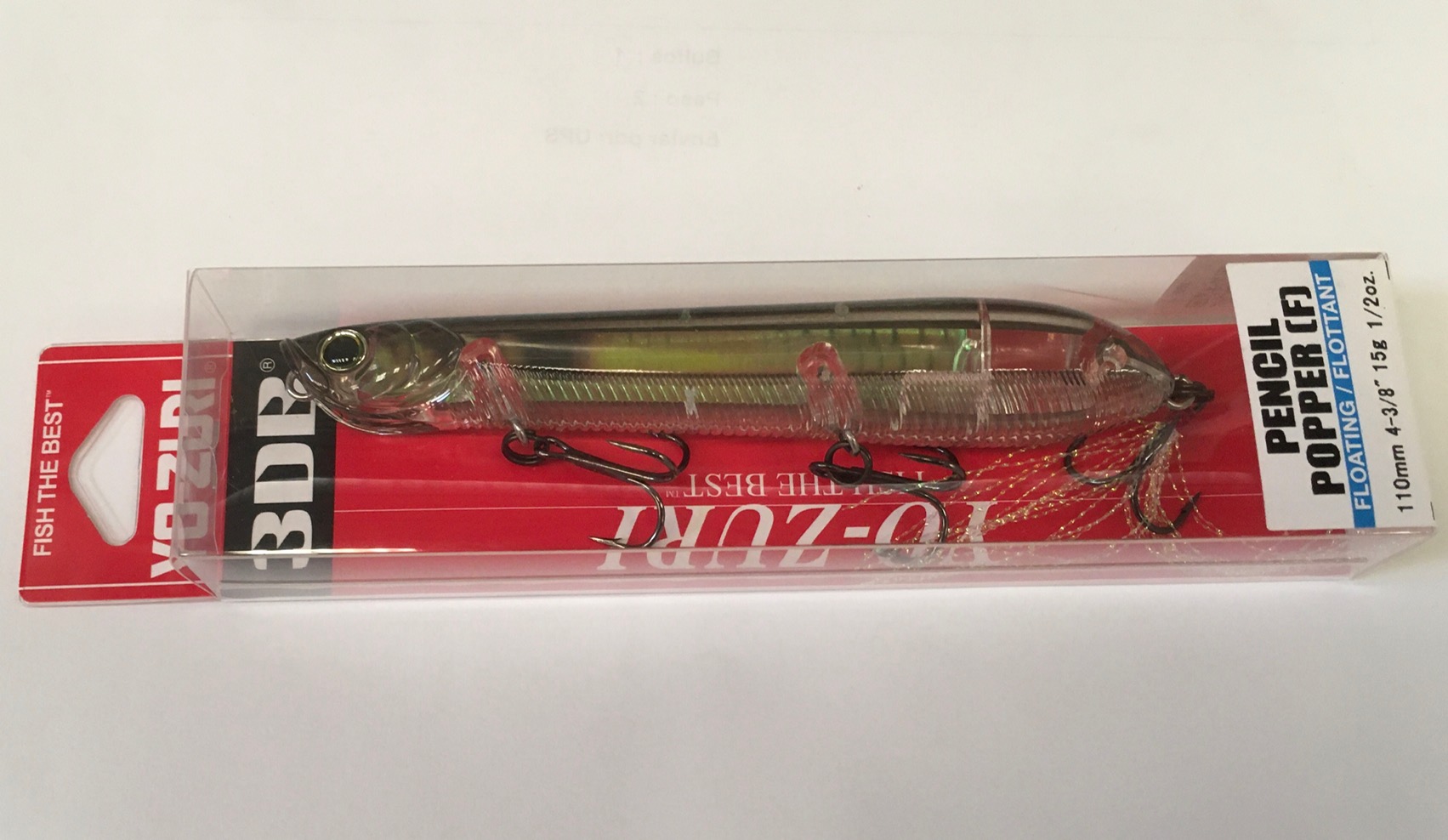 YO-ZURI 3DB PENCIL POPPER 110F R1444-RGZS 3