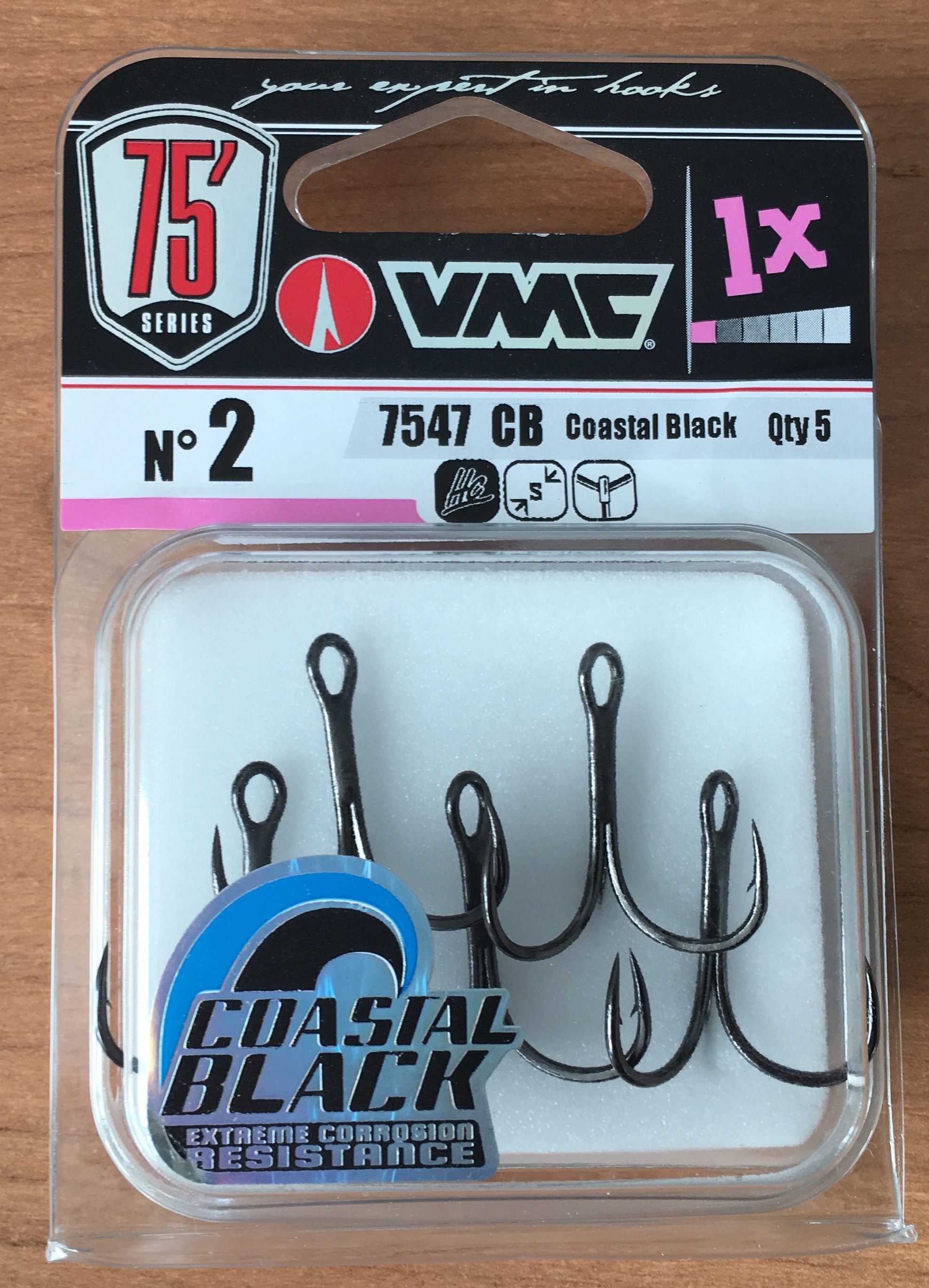 (DX)ANZUELO TRIPLE VMC 7547 COASTAL BL Nº2 (5 unidades)