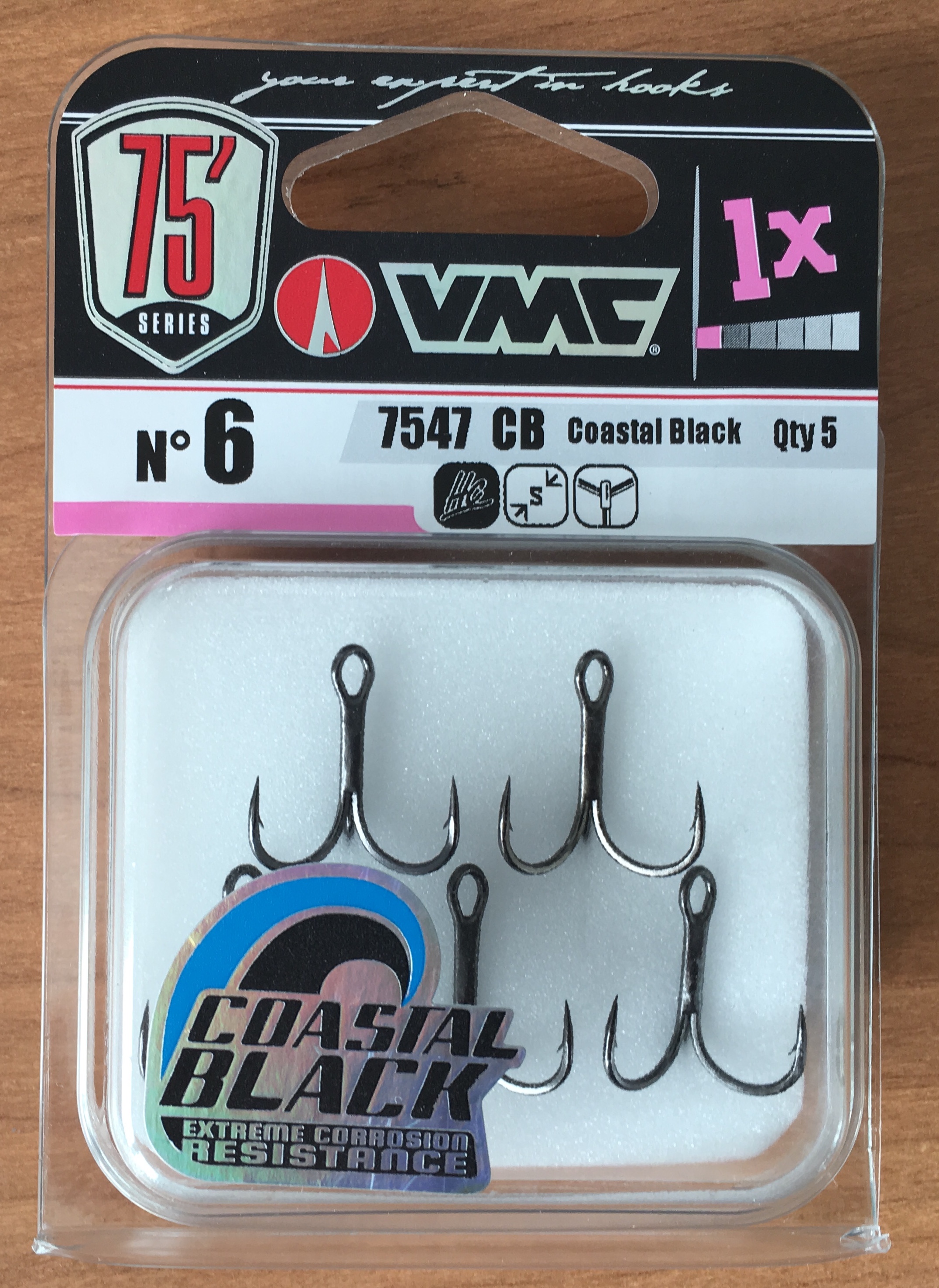 (DX)ANZUELO TRIPLE VMC 7547 COASTAL BL Nº6 (5 unidades)