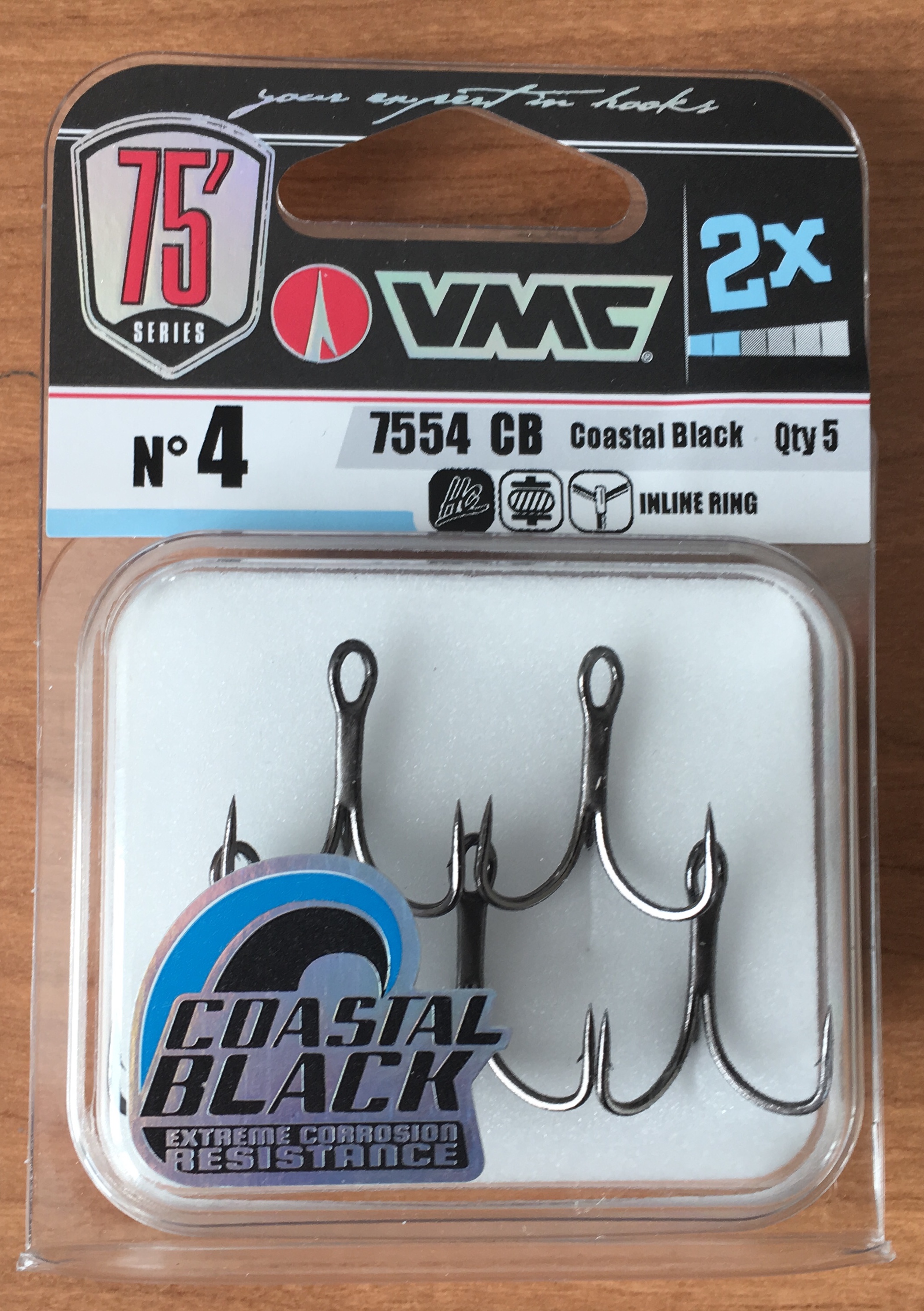 (DX)ANZUELO TRIPLE VMC 7554 COASTAL BL Nº4 (5 unidades) 3