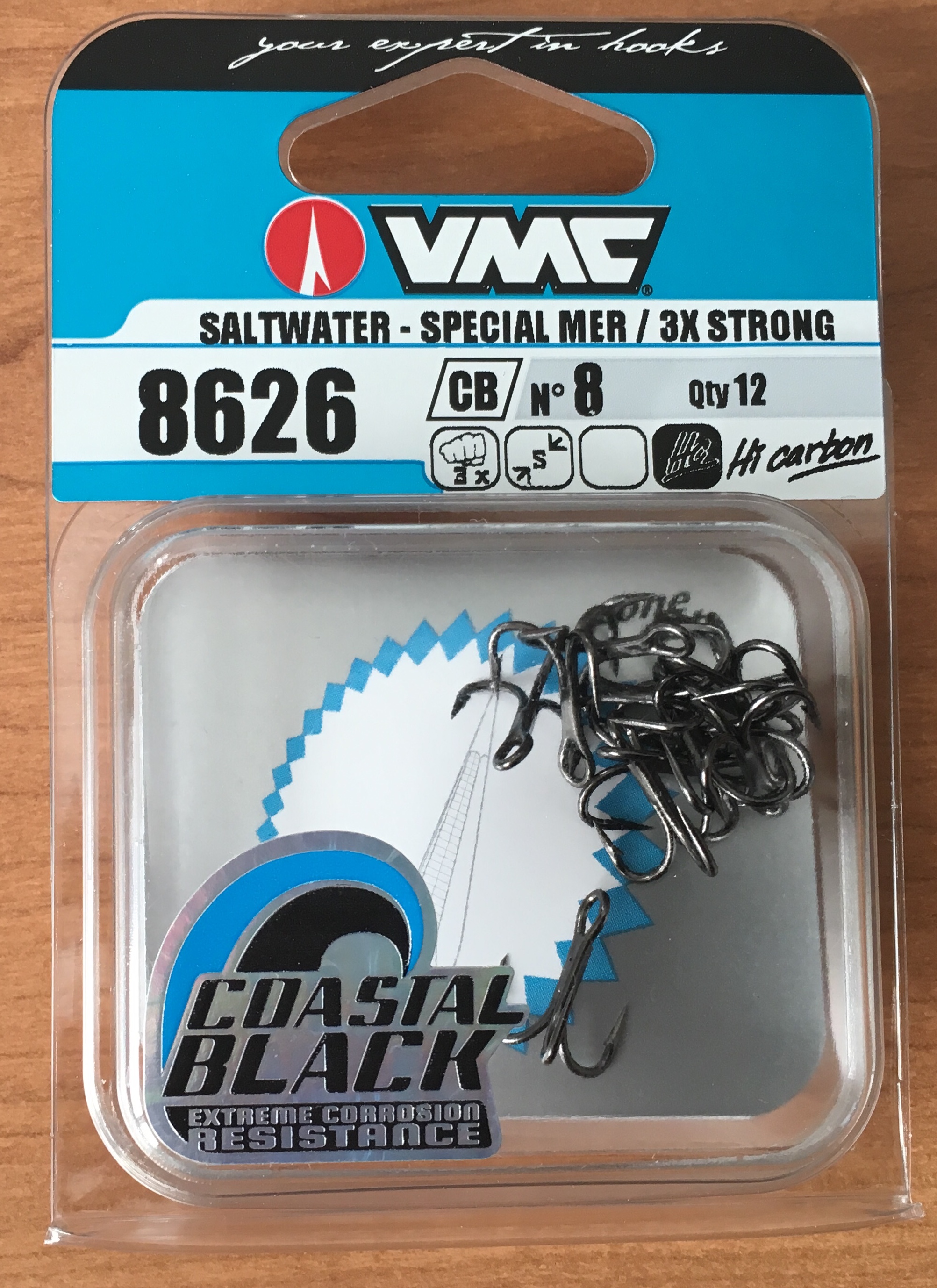 (DX)ANZUELO TRIPLE VMC 8626 COASTAL BL Nº8 (12 unidades) 3