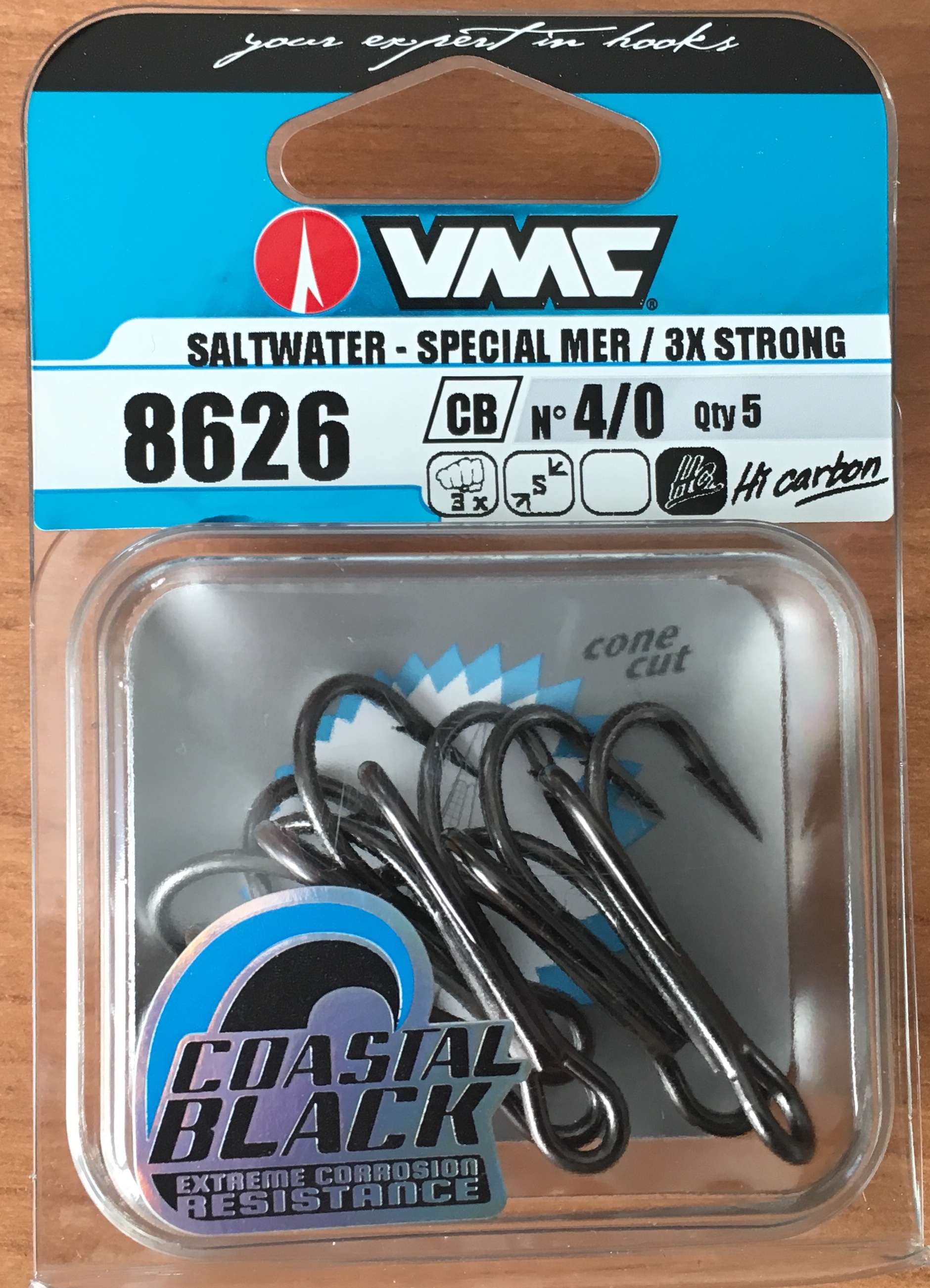 (DX)ANZUELO TRIPLE VMC 8626 COASTAL BL Nº4/0 (5 unidades) 3