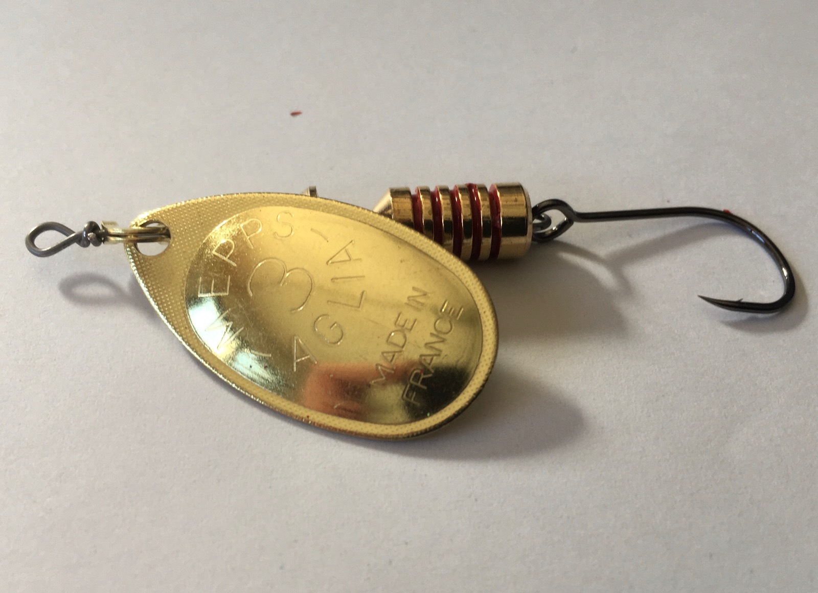 CUCHARILLA MEPPS AGLIA ANZUELO SIMPLE SIN MUERTE 3 O - ORO 3