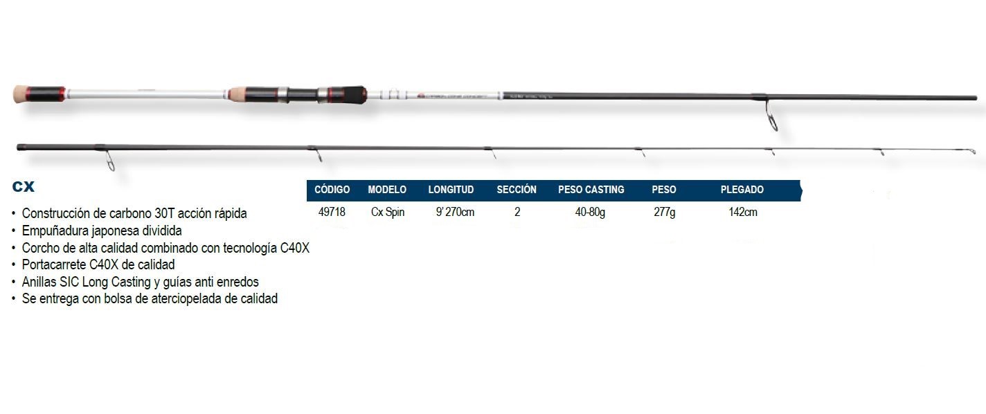 CAÑA OKUMA CX SPIN 270CM 40-80G 2