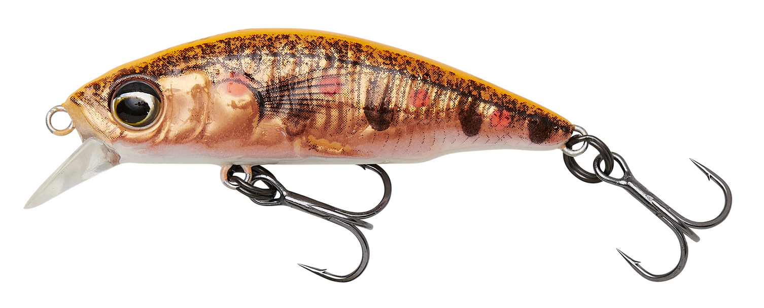 3D STICKLEBAIT TWITCH 4.5CM 4G SINKING FLUO ORANGE COPPER