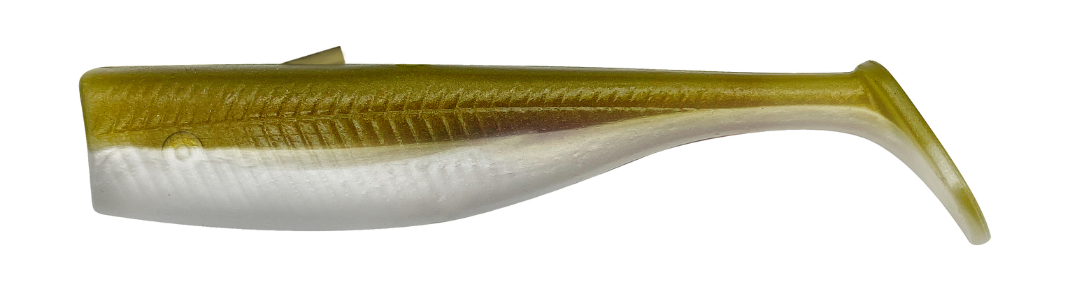 (DX)SAVAGE MINNOW WEEDLESS TAIL80 8CM 6G KHAKI 5PCS