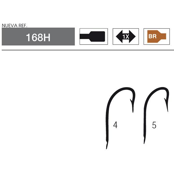 (DX)ANZUELO MUSTAD 168-H NUM  4 (50 unidades)
