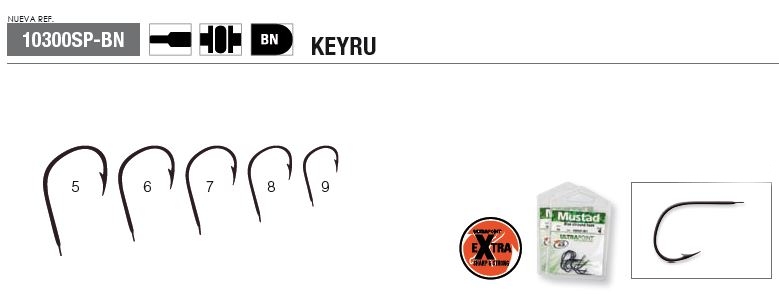 (DX)ANZUELO MUSTAD ULTRA KEIRYU 10300SP-BN 9 (10 un.) 2