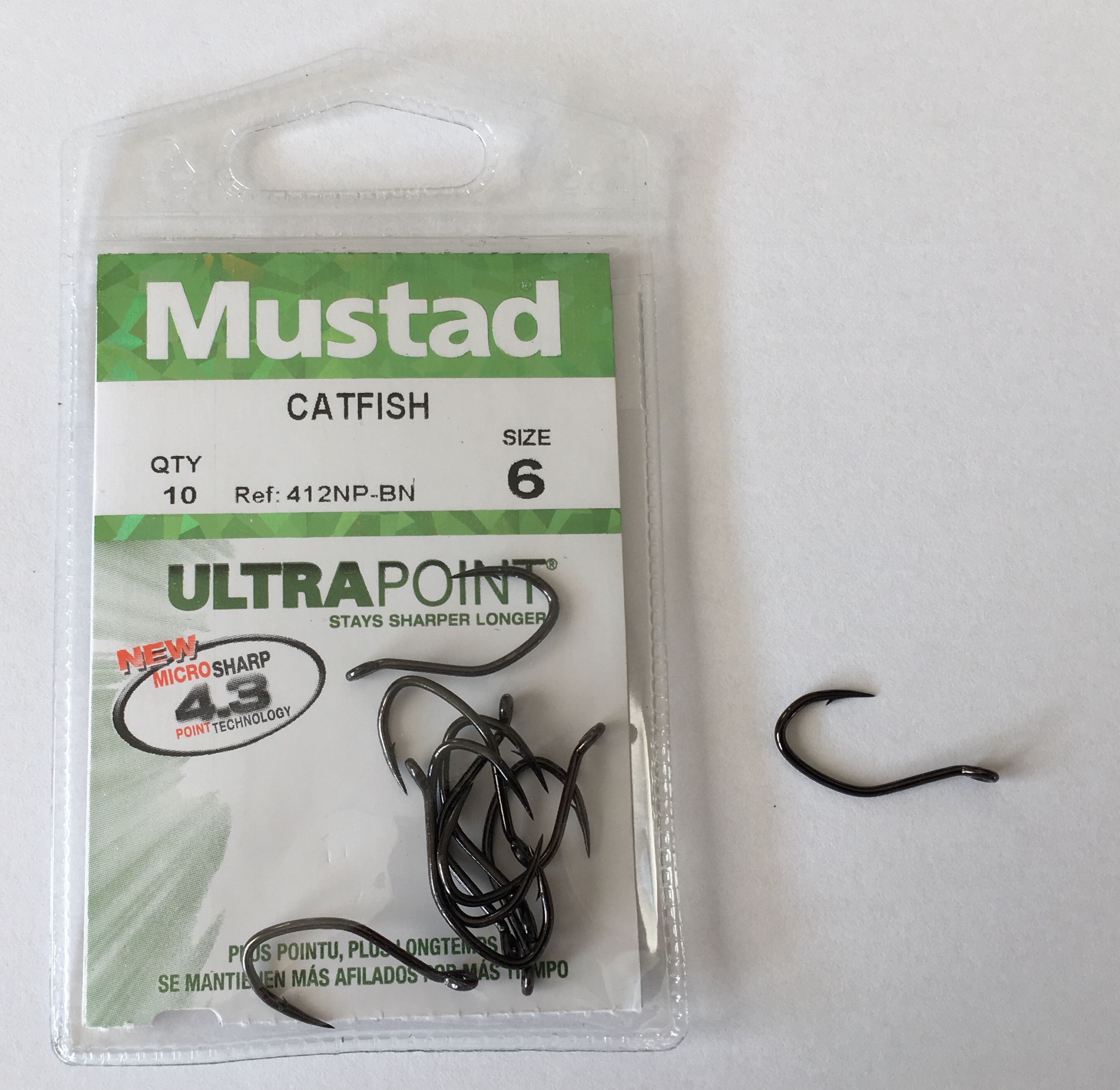 ANZUELO MUSTAD ULTRA CATFISH 412NP-BN 6 (10 unidades)