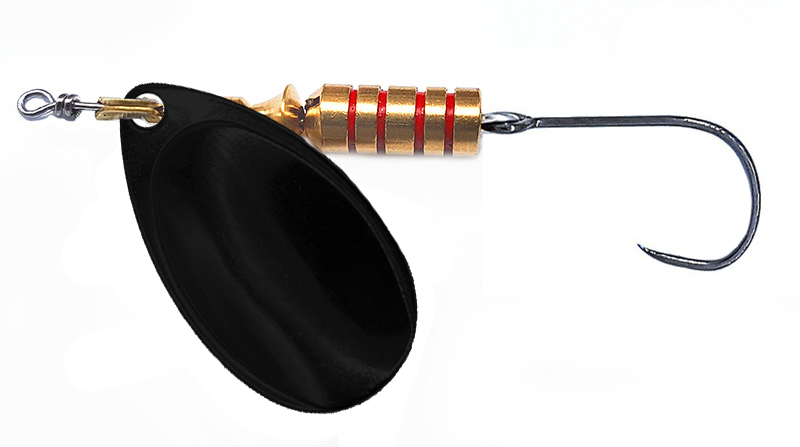 CUCHARILLA ILBA TONDO NEGRA N°1 3 GR (1 ANZUELO SIN MUERTE)
