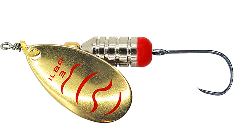 CUCHARILLA ILBA ROBIN ORO-ROJO Nº 3 8,5 GR (1 ANZUELO SIN MUERTE)