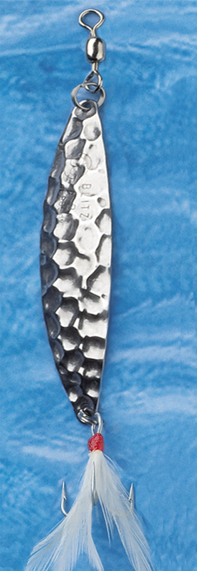 CUCHARILLA ONDULANTE ILBA BLITZ MARTILLADO N° A1 CON PLUMA 3