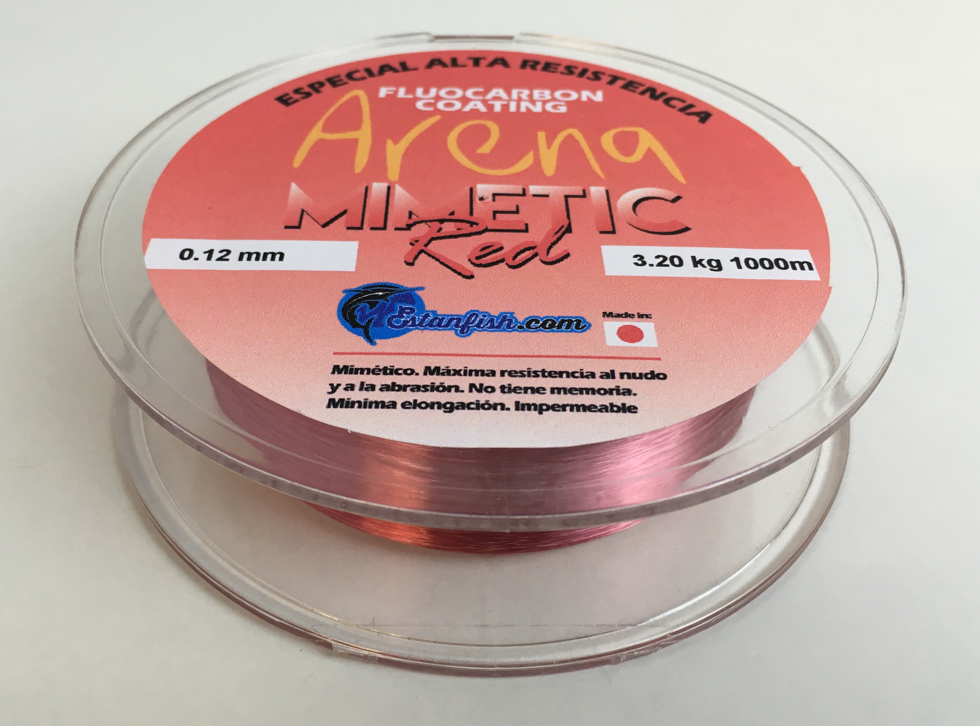 NYLON MONOFILAMENTO ARENA MIMETIC RED 0.12 - 1000m ROJO 3,20kg 2
