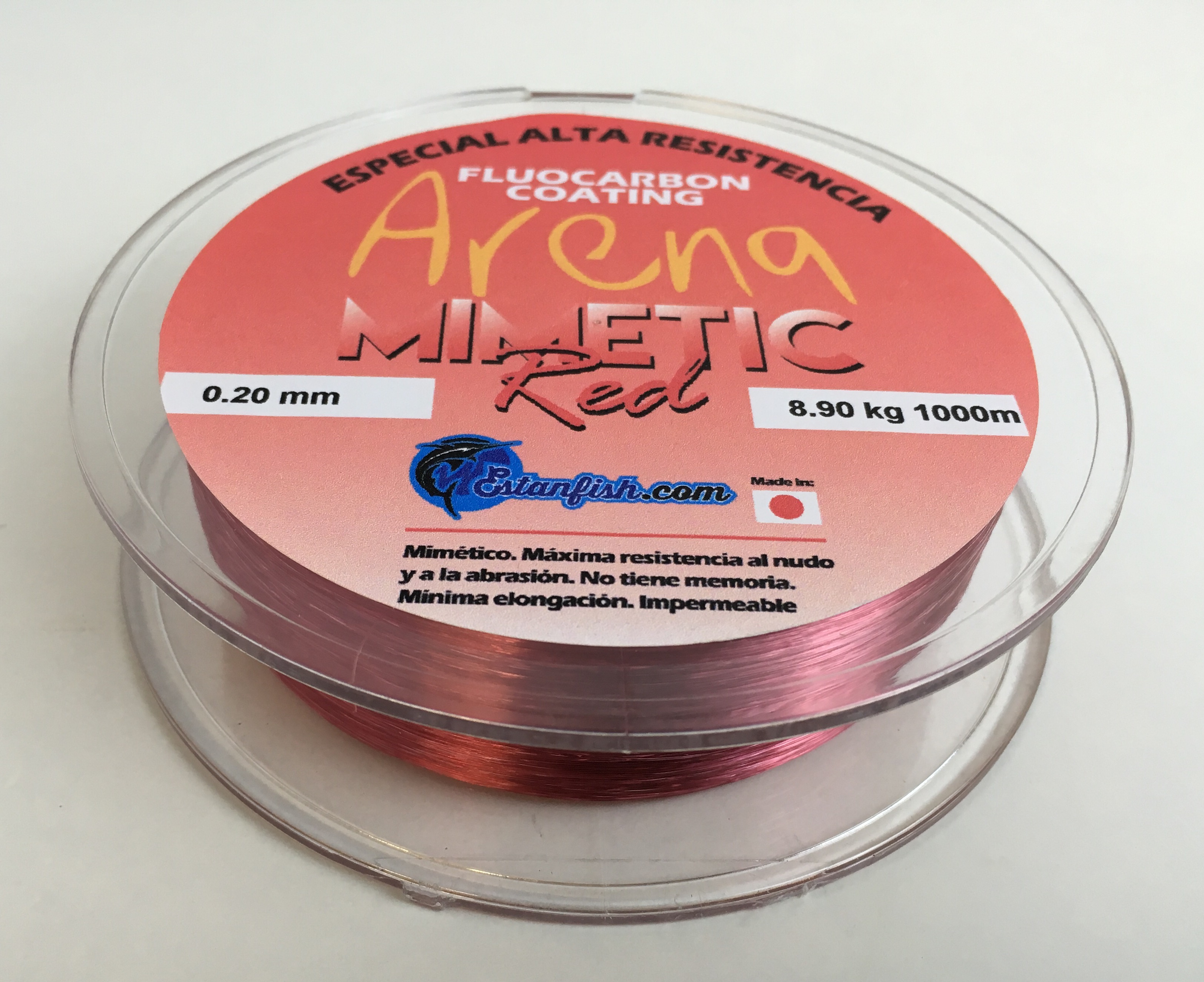 NYLON MONOFILAMENTO ARENA MIMETIC RED 0.20 - 1000m ROJO 8,90kg 3