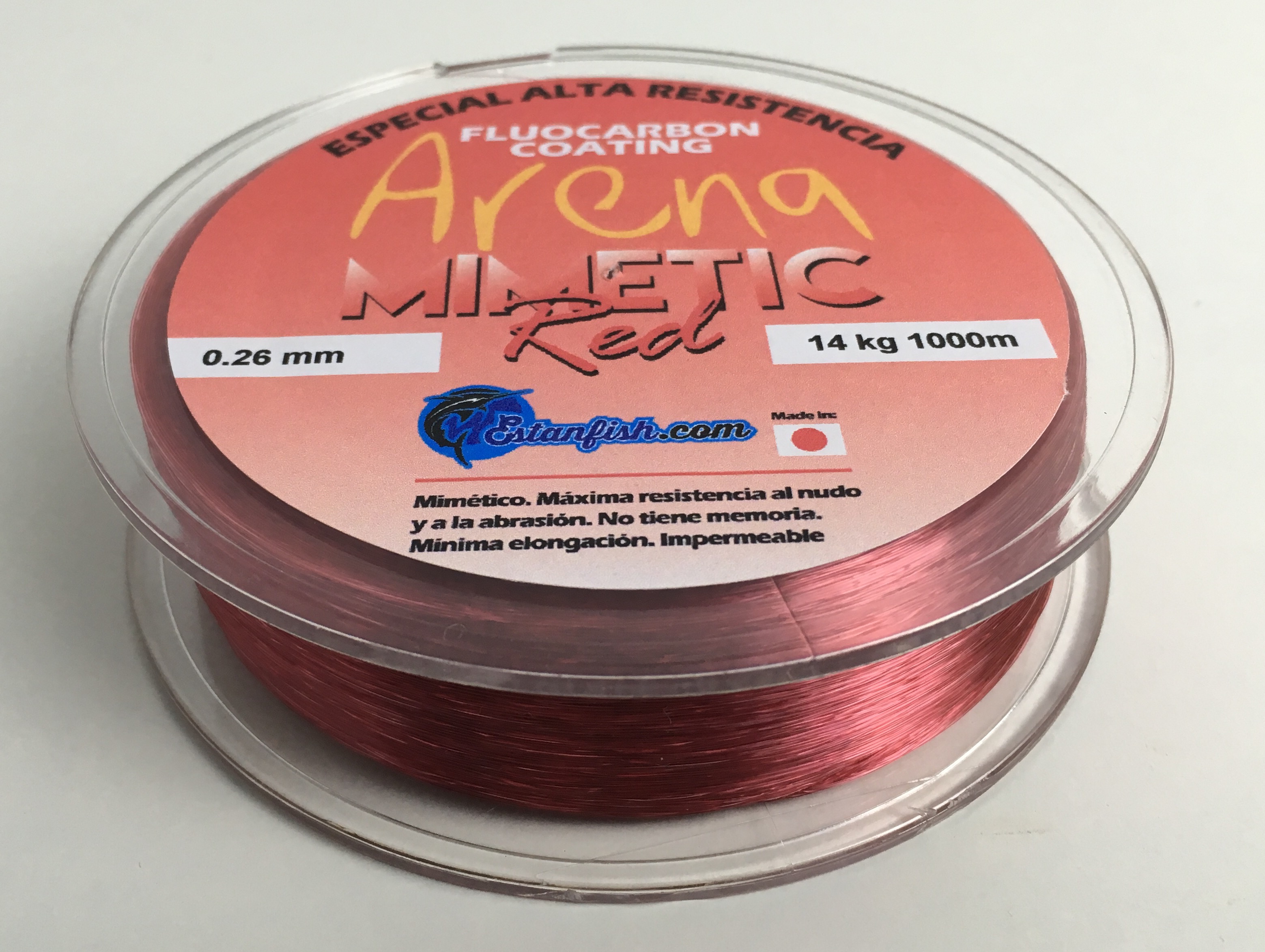 NYLON MONOFILAMENTO ARENA MIMETIC RED 0.26 - 1000m ROJO 14kg 3