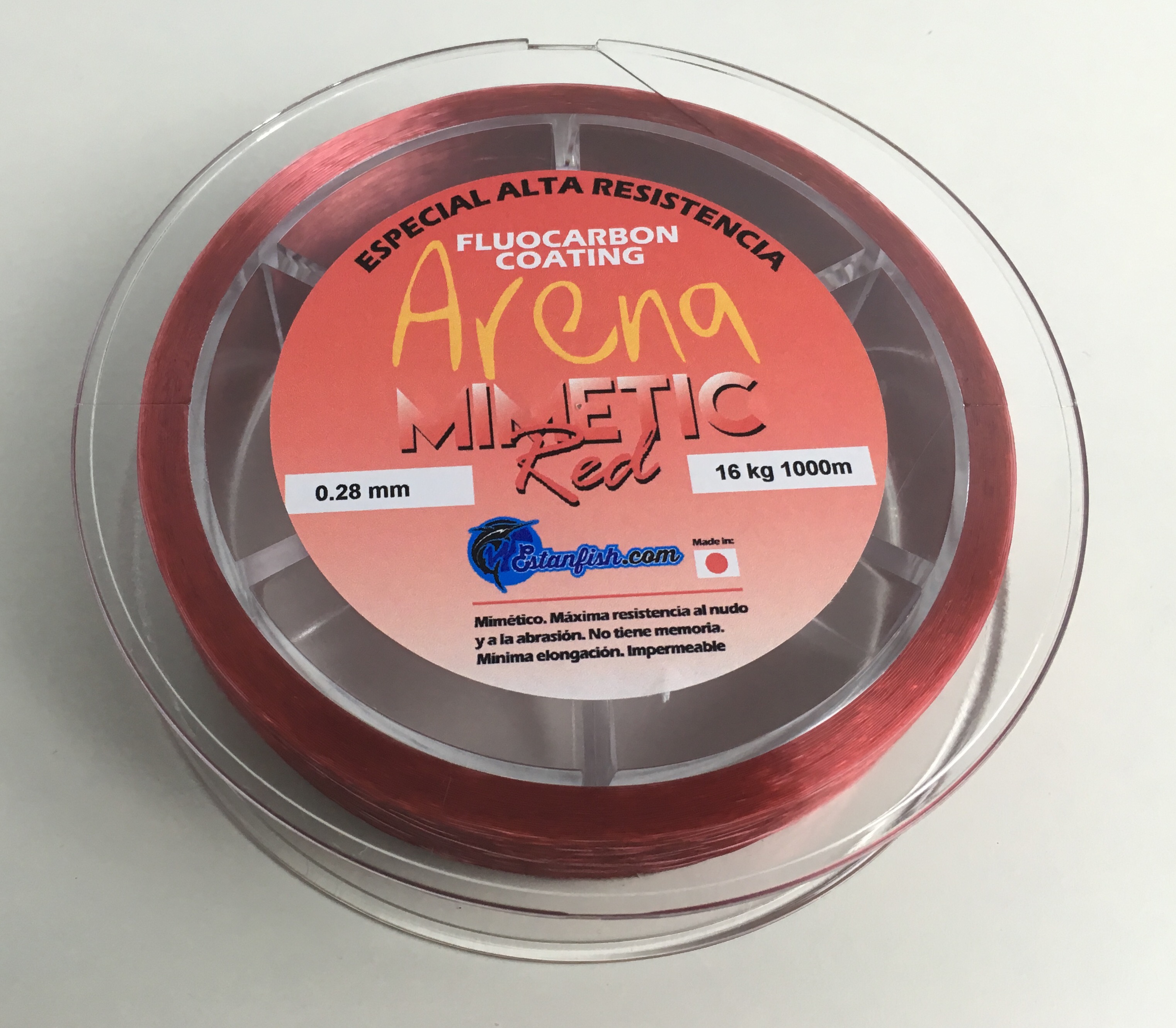 NYLON MONOFILAMENTO ARENA MIMETIC RED 0.28 - 1000m ROJO 16kg 3