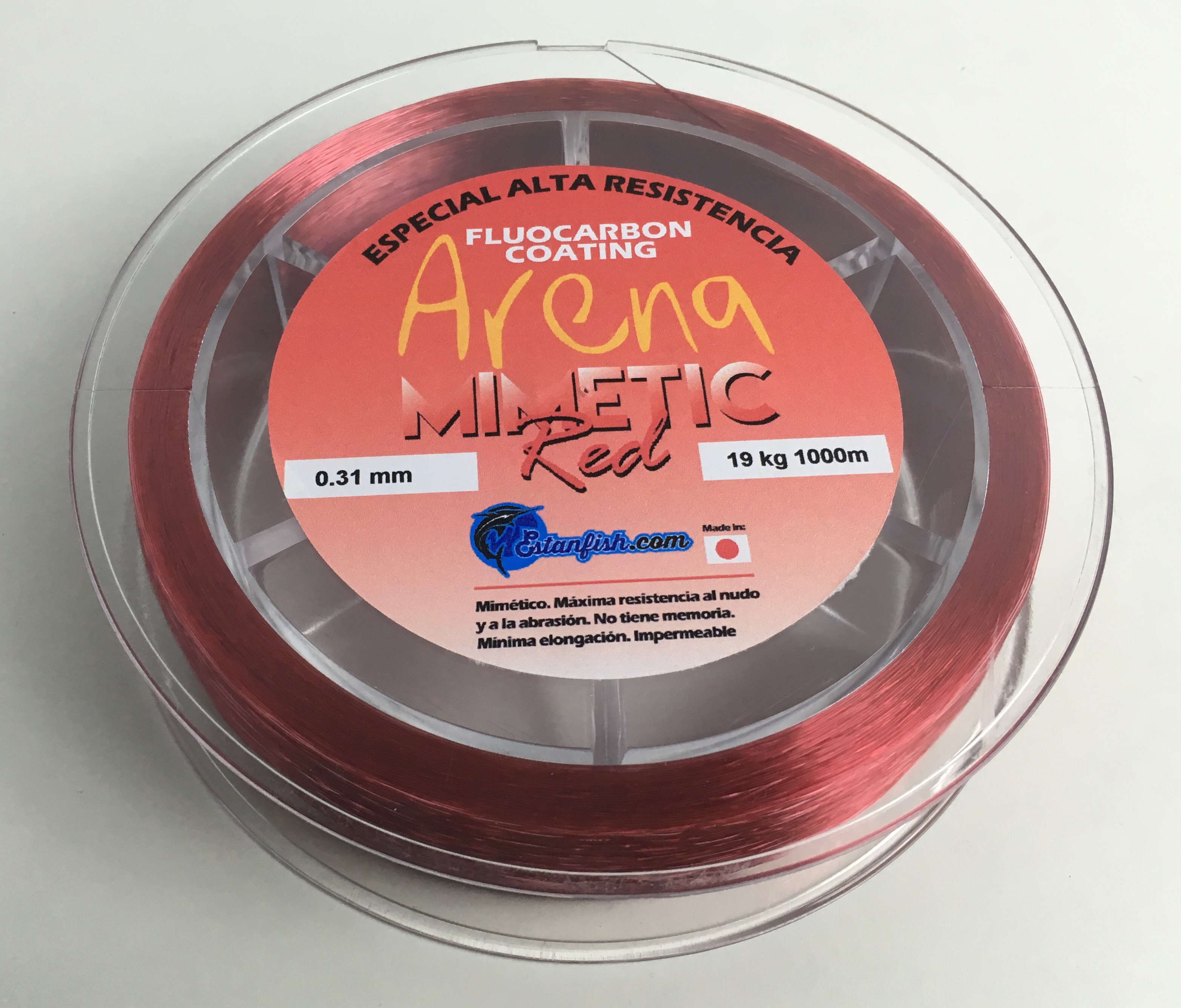 NYLON MONOFILAMENTO ARENA MIMETIC RED 0.31 - 1000m ROJO 19kg 3