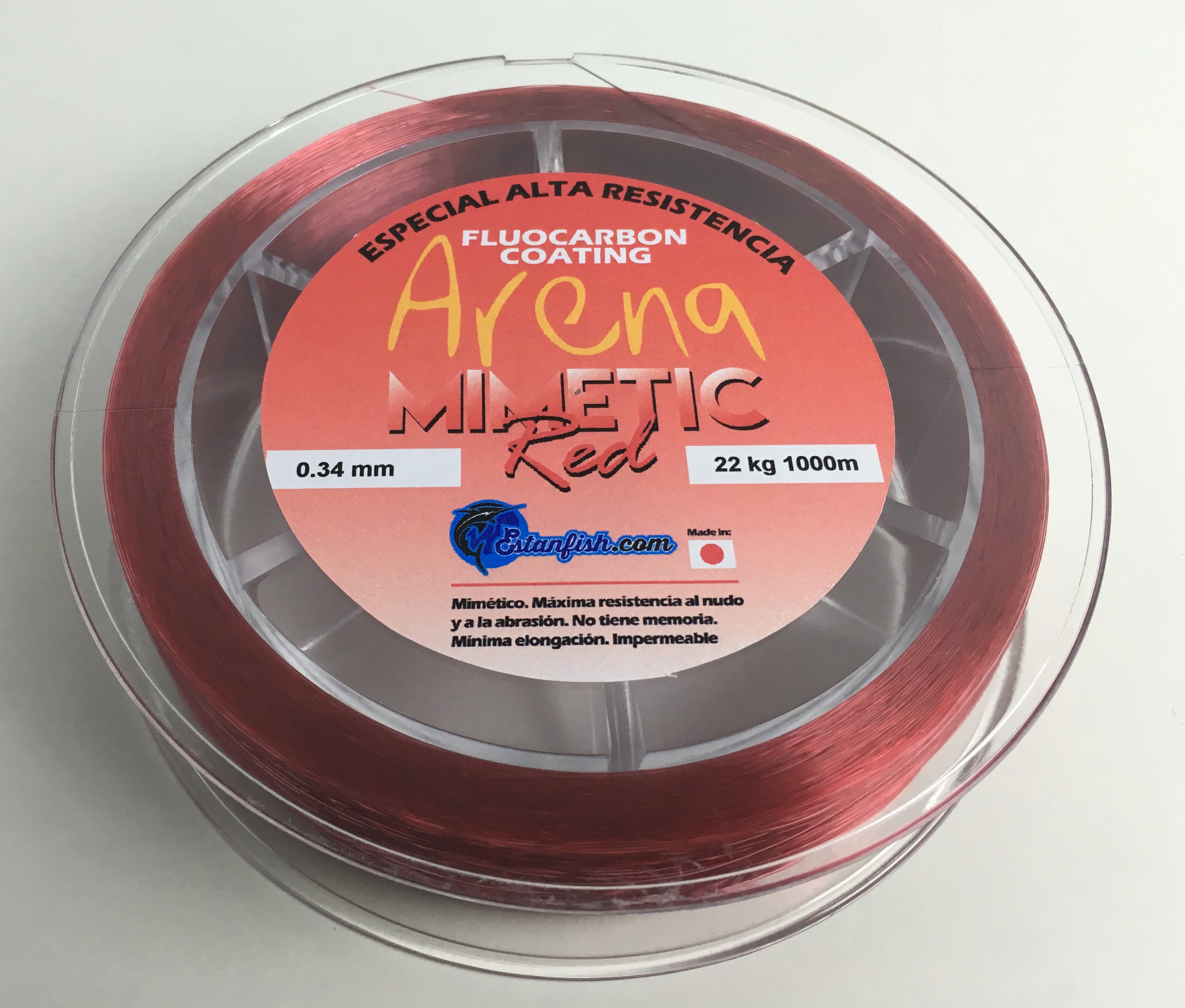 NYLON MONOFILAMENTO ARENA MIMETIC RED 0.34 - 1000m ROJO 22kg 3