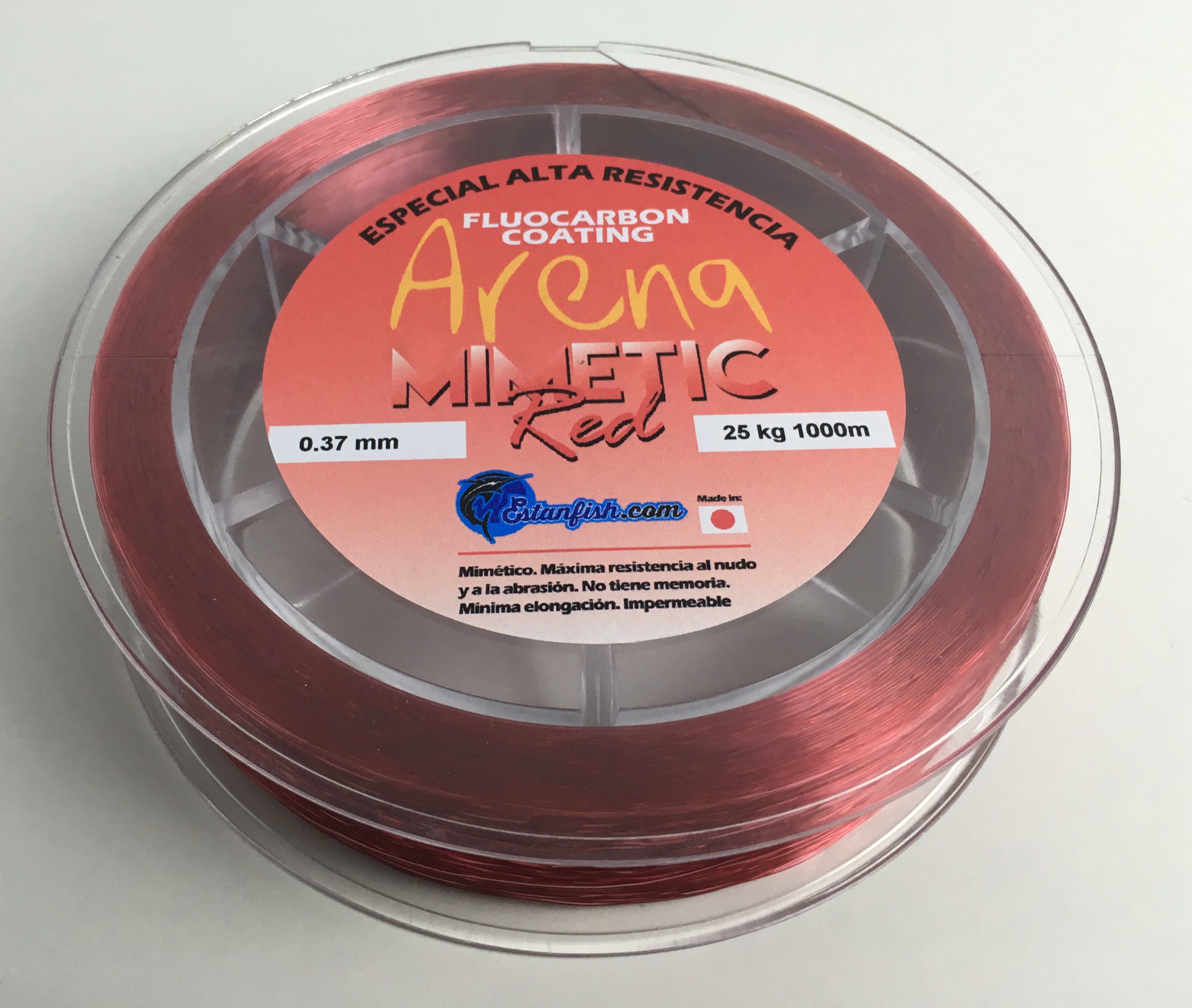 NYLON MONOFILAMENTO ARENA MIMETIC RED 0.37 - 1000m ROJO 25kg 2