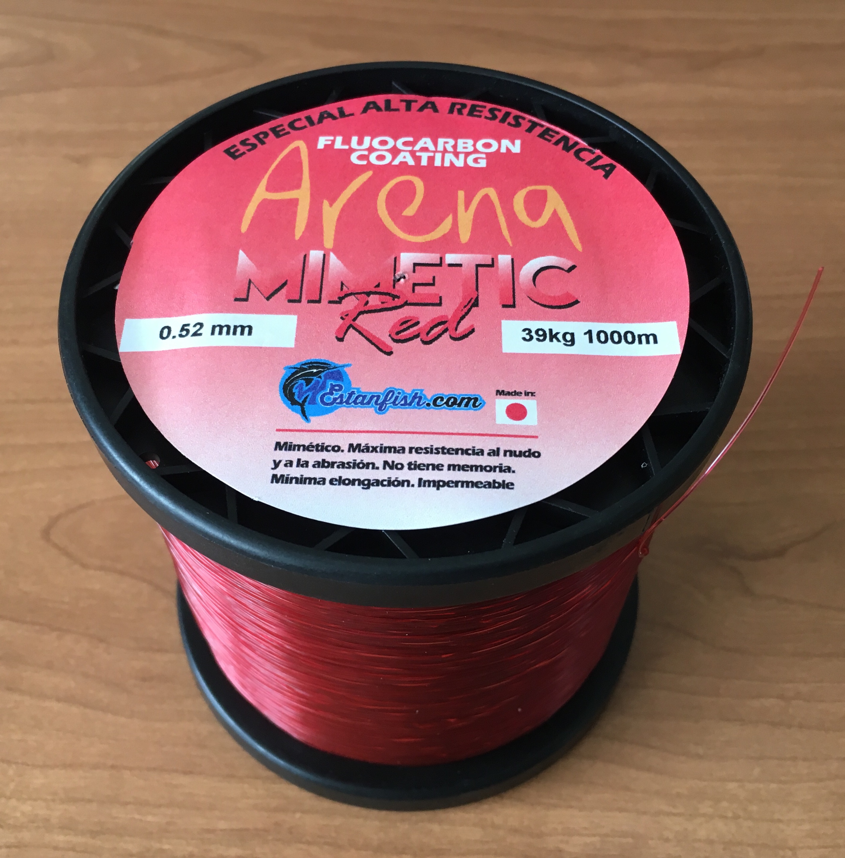 NYLON MONOFILAMENTO ARENA MIMETIC RED 0.52 - 1000m ROJO 39kg