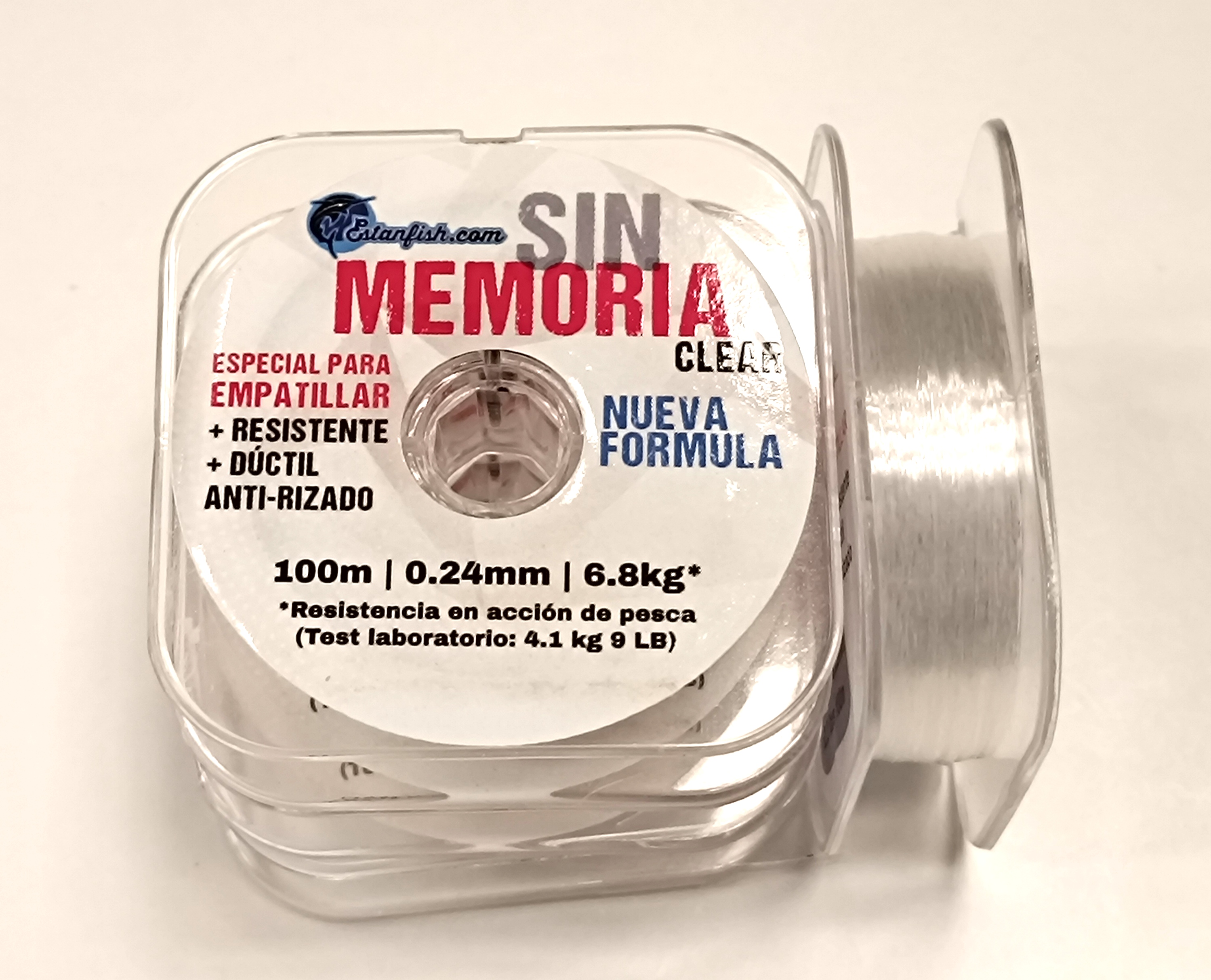NYLON ESTANFISH SIN MEMORIA 0,24 100m 6,8 kg CLEAR 2