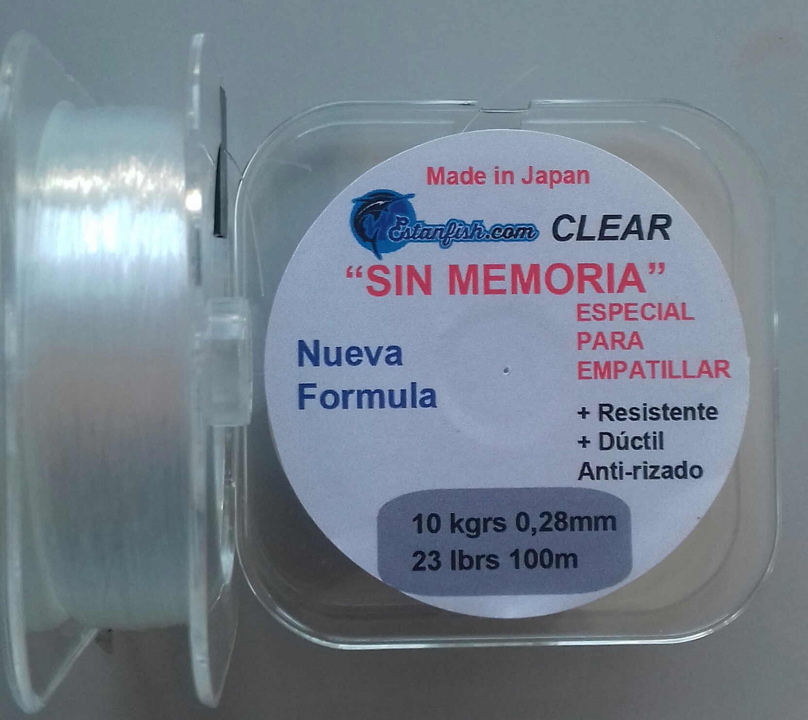 NYLON ESTANFISH SIN MEMORIA 0,28 100m 10 kg CLEAR