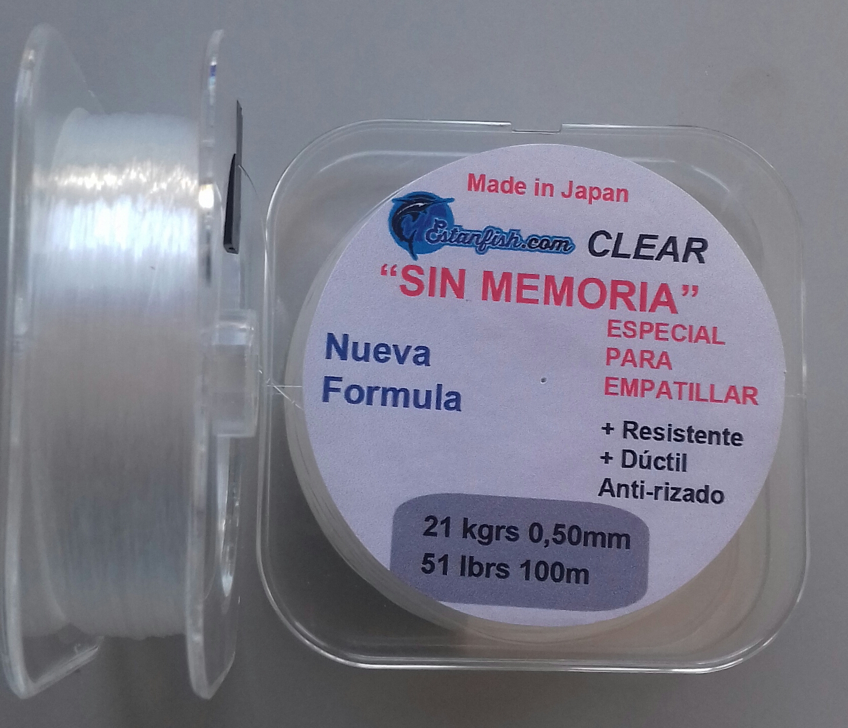 NYLON ESTANFISH SIN MEMORIA 0,50 100m 21 kg CLEAR