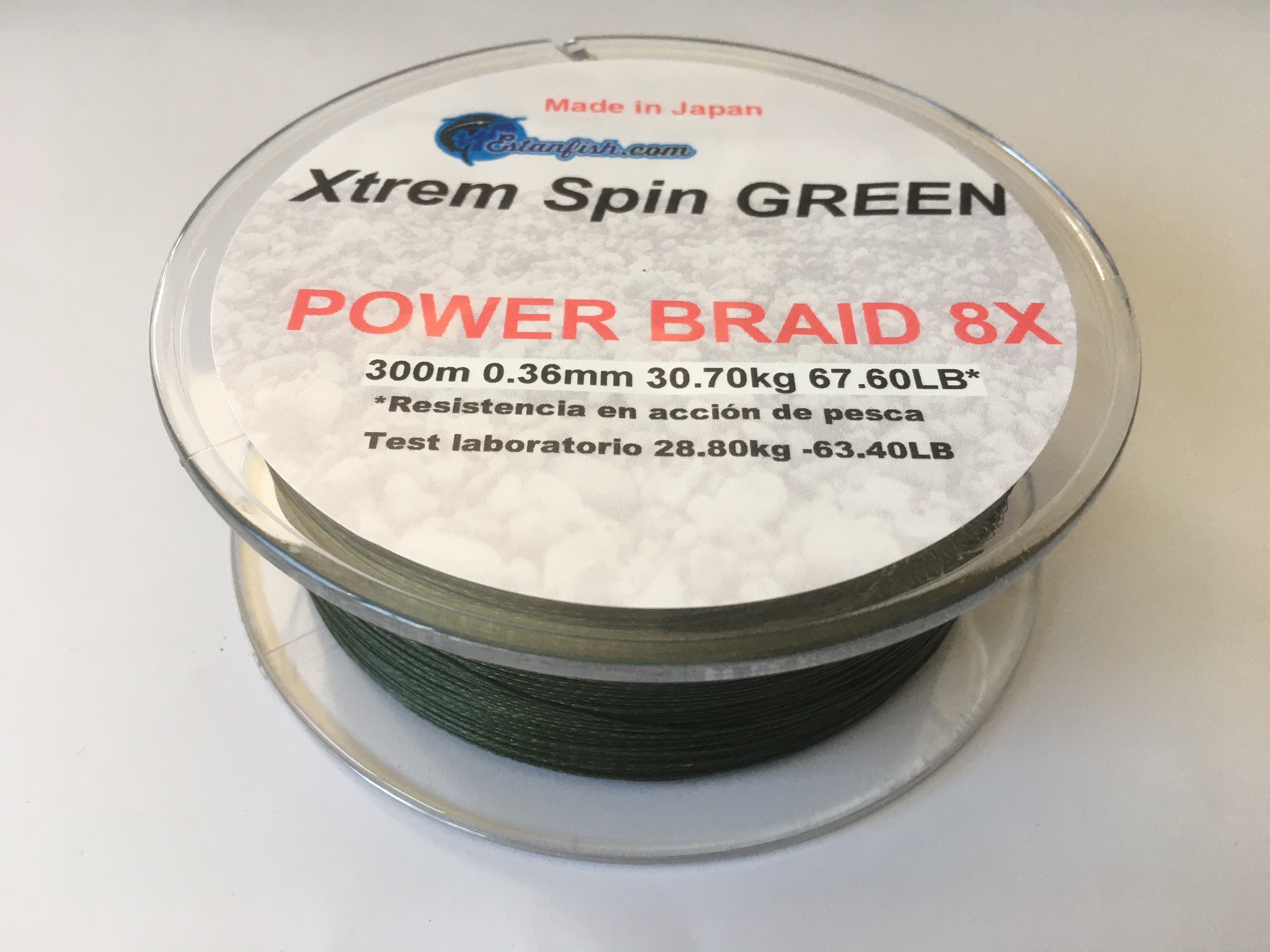 .XTREM SPIN BRAID 8X GREEN 300m 0,36mm 30,70 kg 67,60LB