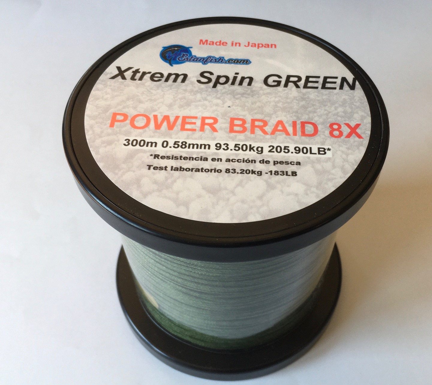 .XTREM SPIN BRAID 8X GREEN 300m 0.58 mm 93.50kg 205.90LB 2