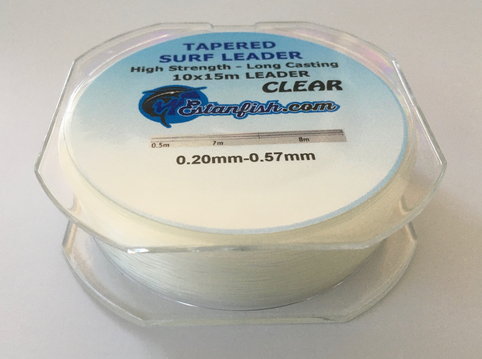 COLA SURF CASTING - TAPERED SURF LEADER CLEAR 10X15 m 0,20-0,57mm 2