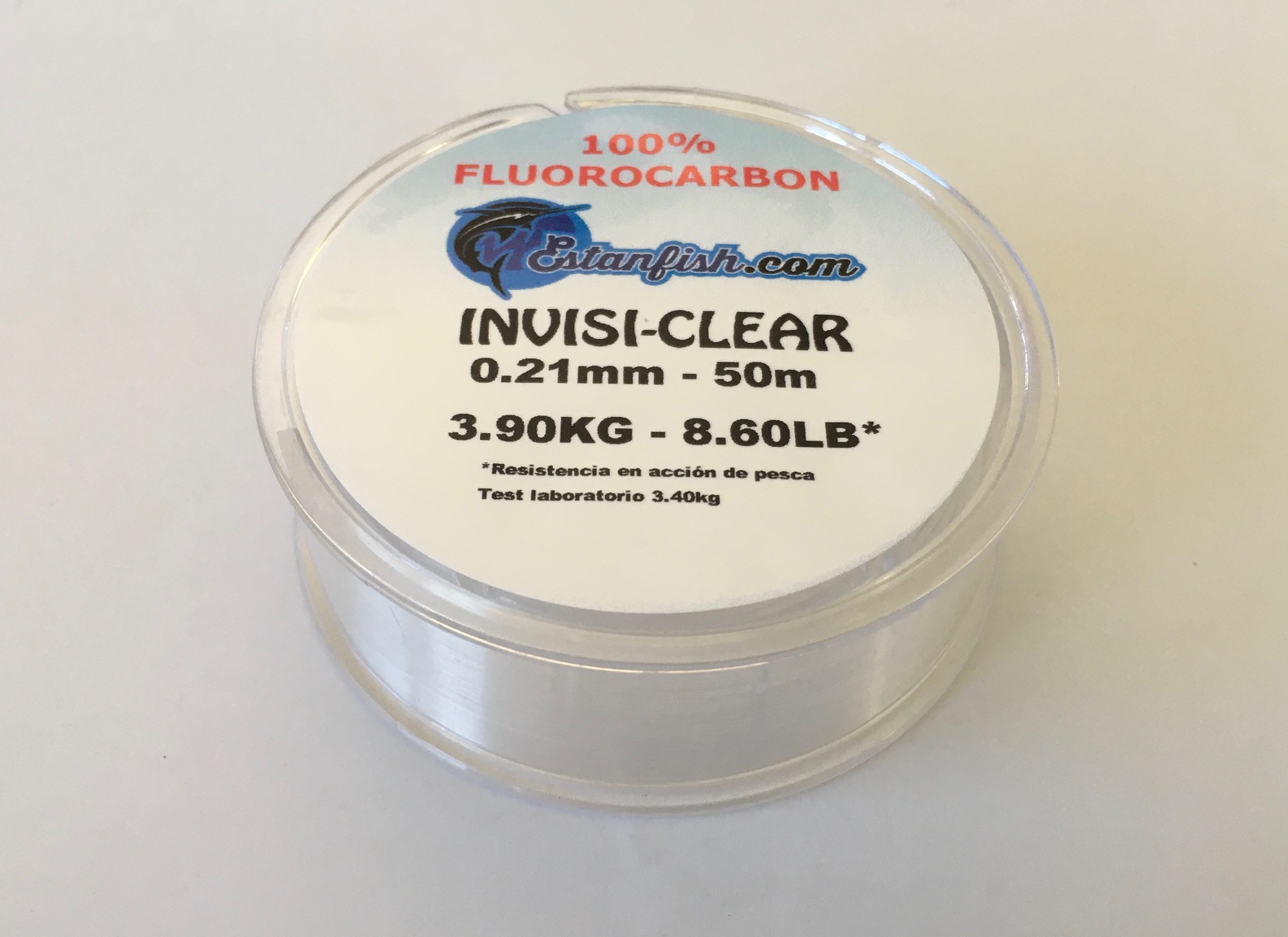 FLUOROCARBON 100% INVISI CLEAR 0,21 50m 3,90kg 8,60LB 3