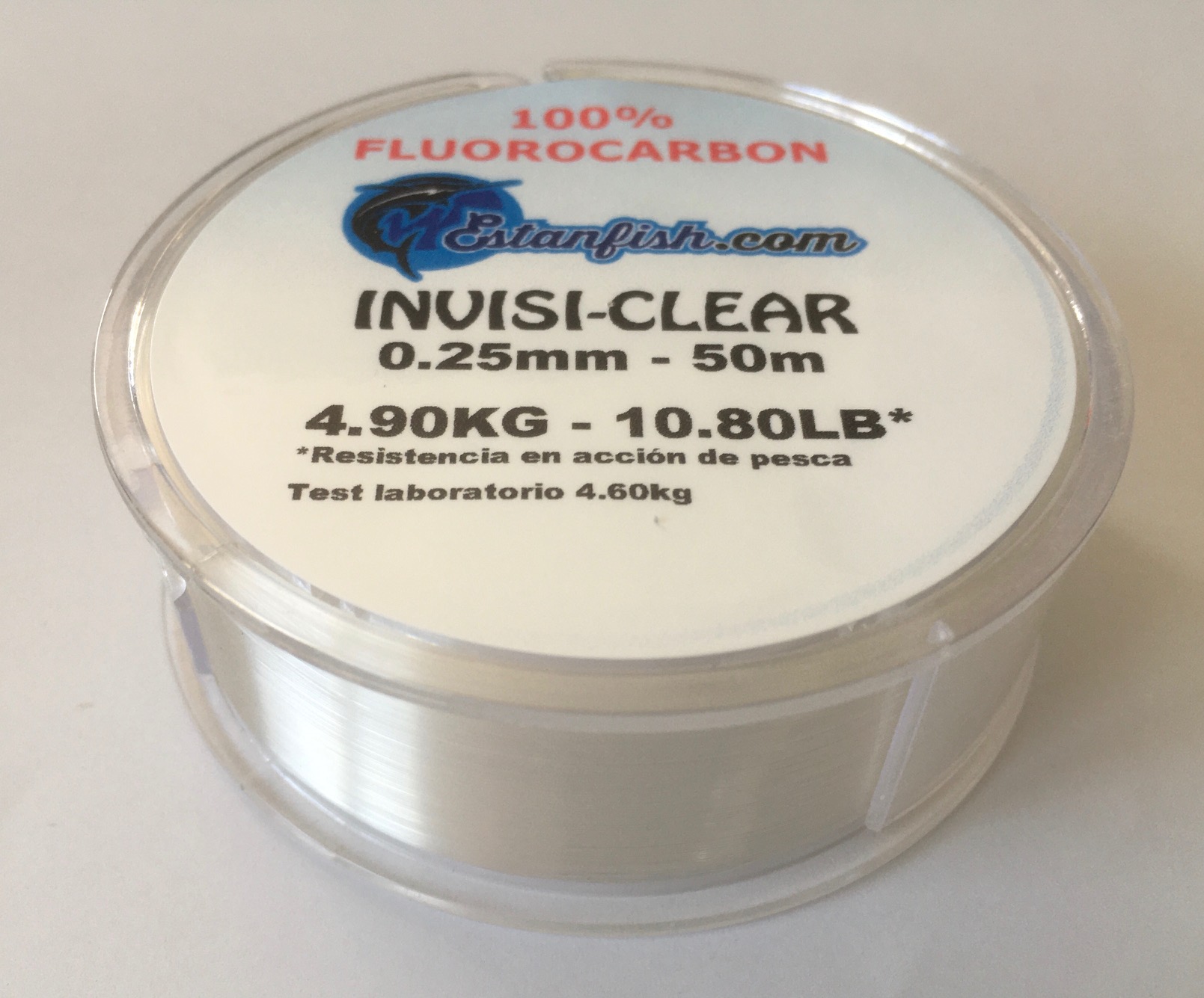 FLUOROCARBON 100% INVISI CLEAR 0,25 50m 4,90kg 10,80LB 2