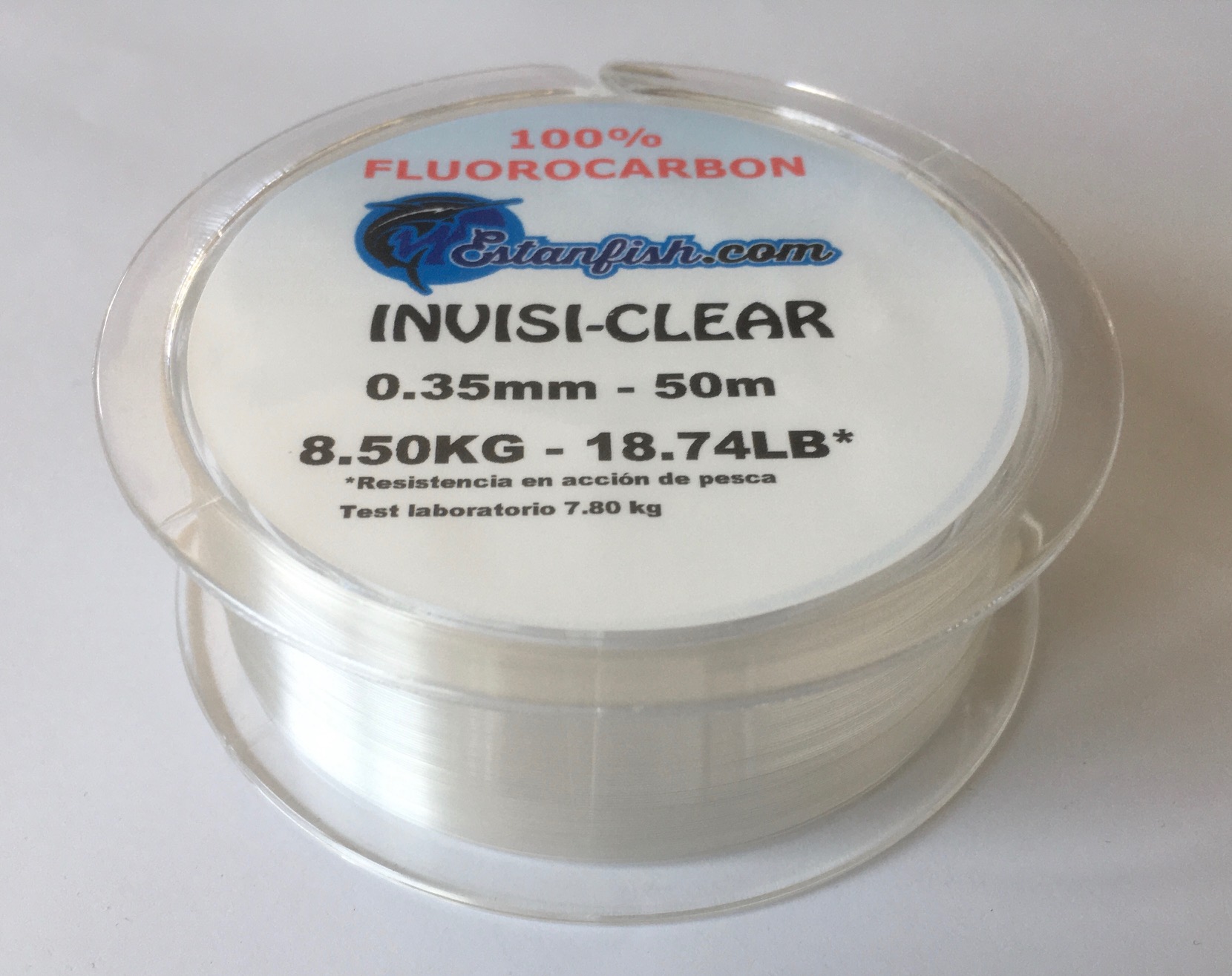 FLUOROCARBON 100% INVISI CLEAR 0,35 50m 8,50kg 18.74LB 2