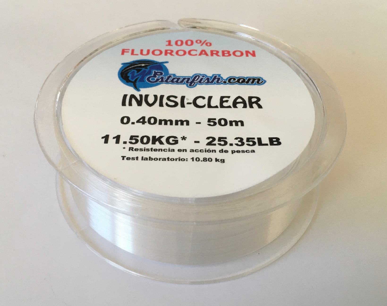FLUOROCARBON 100% INVISI CLEAR 0,40 50m 11,50kg 25.35LB 3