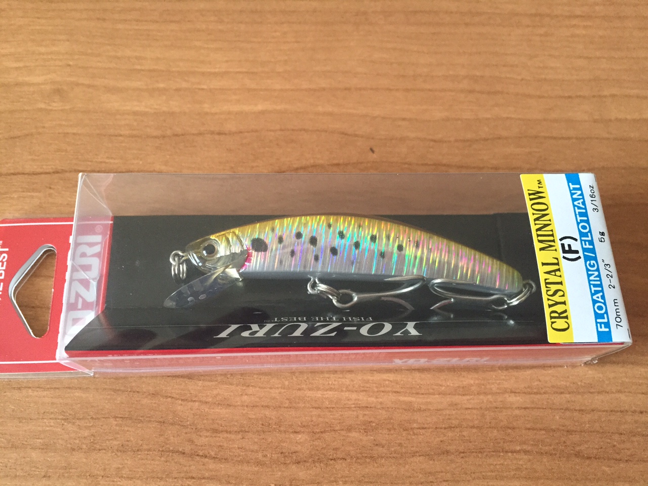 (DX)YO-ZURI CRYSTAL HOLO MINNOW 70F F1001-SHBK