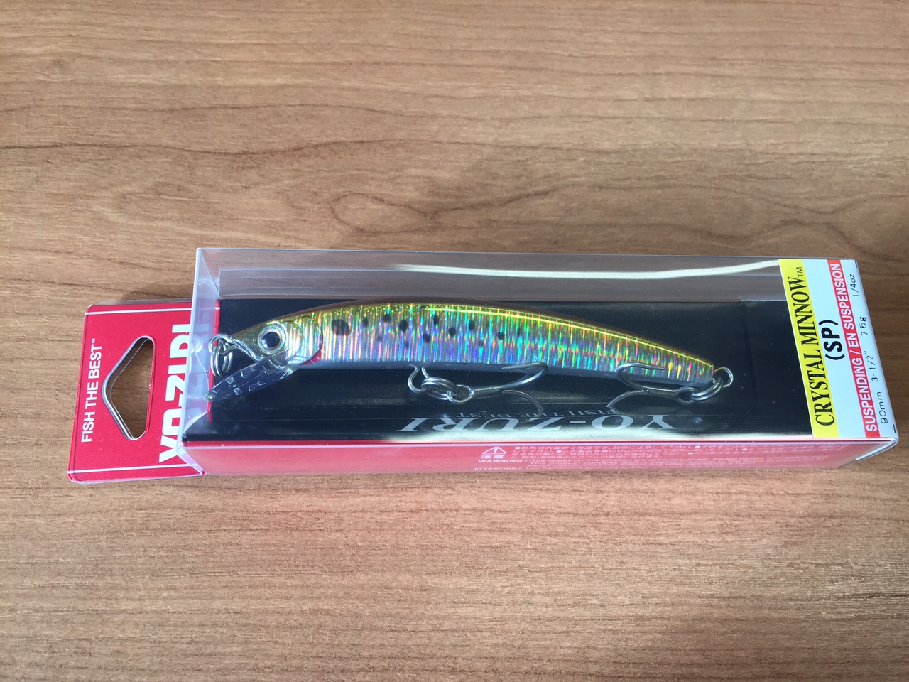 (DX)YO-ZURI CRYSTAL HOLO MINNOW 90SP F1008-SHBK
