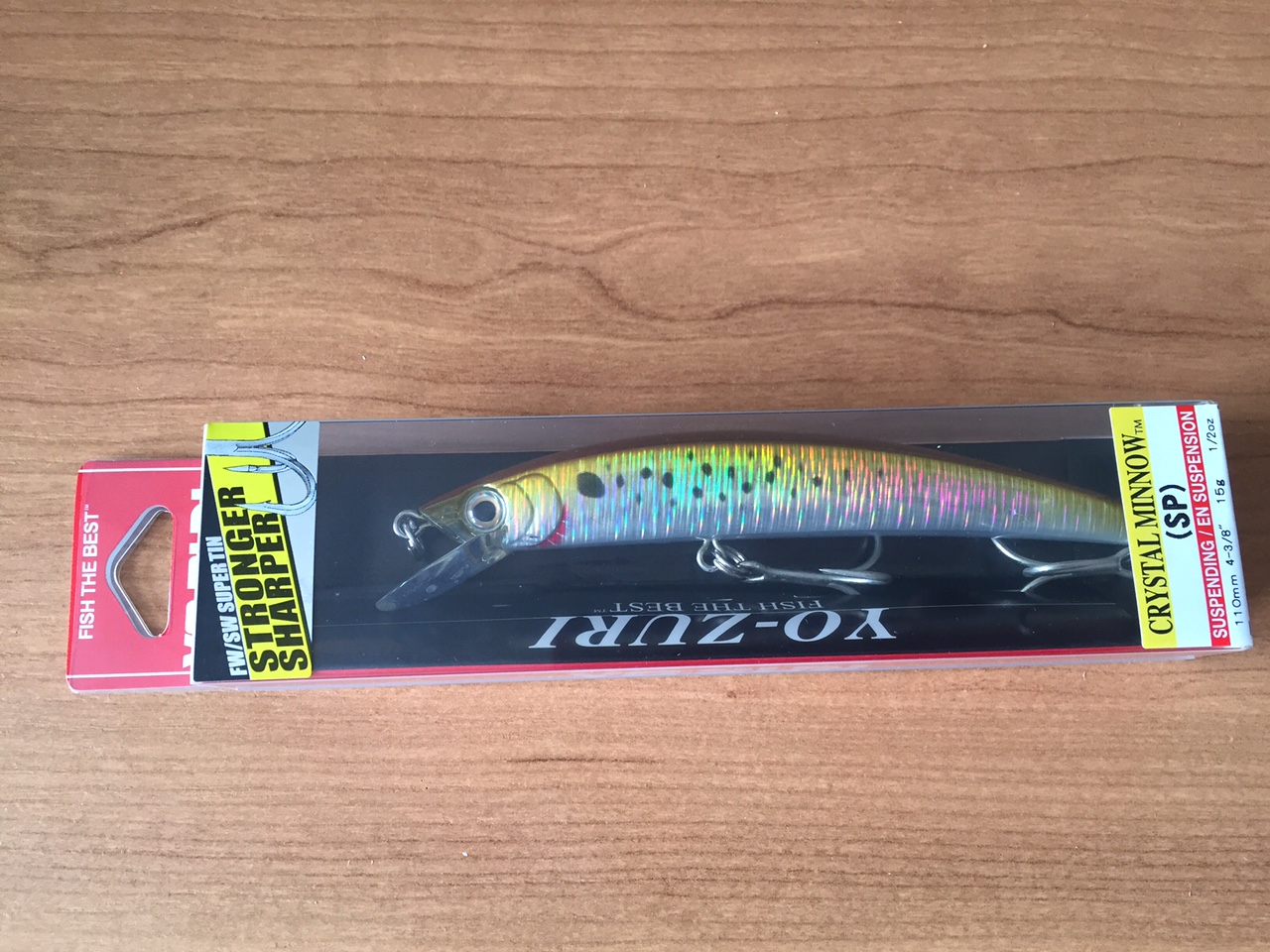 (DX)YO-ZURI CRYSTAL HOLO MINNOW 110SP F1009-SHBK