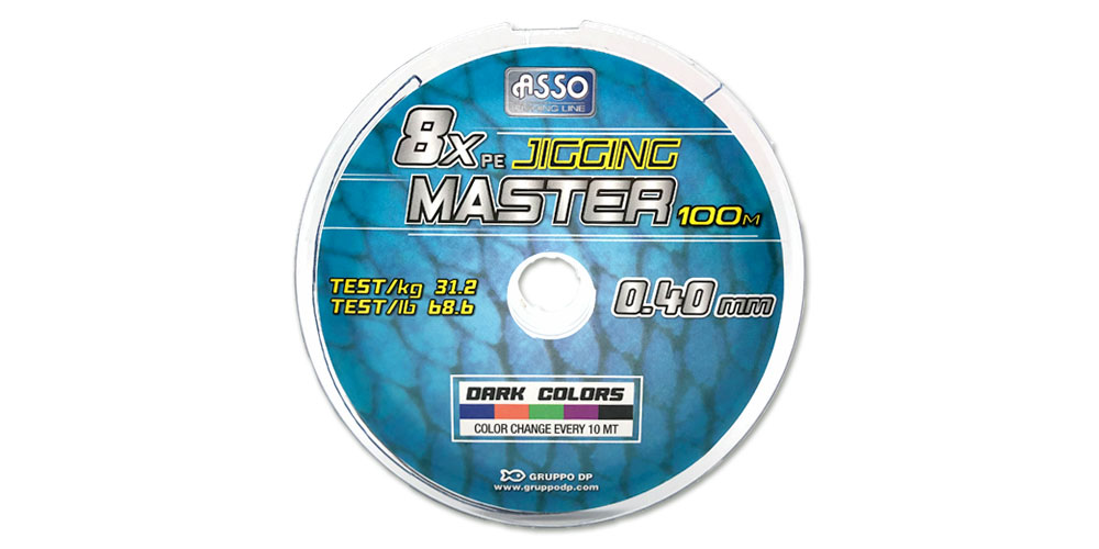 ASSO 8xPE JIGGING MASTER 100M 0.40MM MULTICOLOR-A1