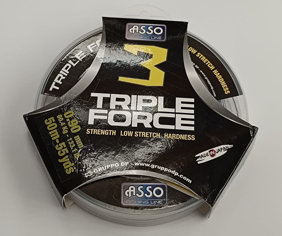 ASSO TRIPLE FORCE 50M 0.90mm GREY-71 133.10LB