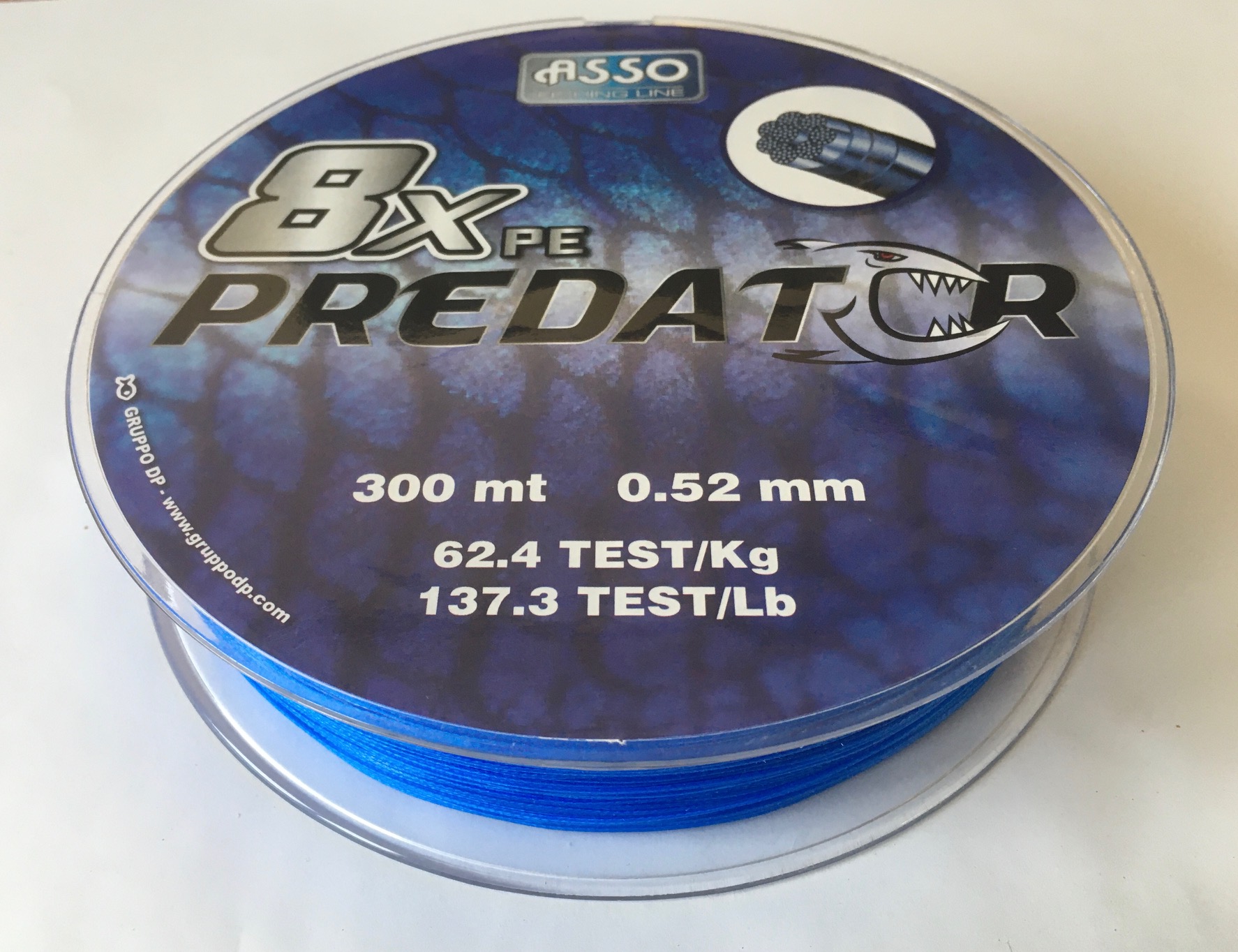 ASSO PE PREDATOR 8X 300M DARK BLUE 0,52mm 137.3 LB 2
