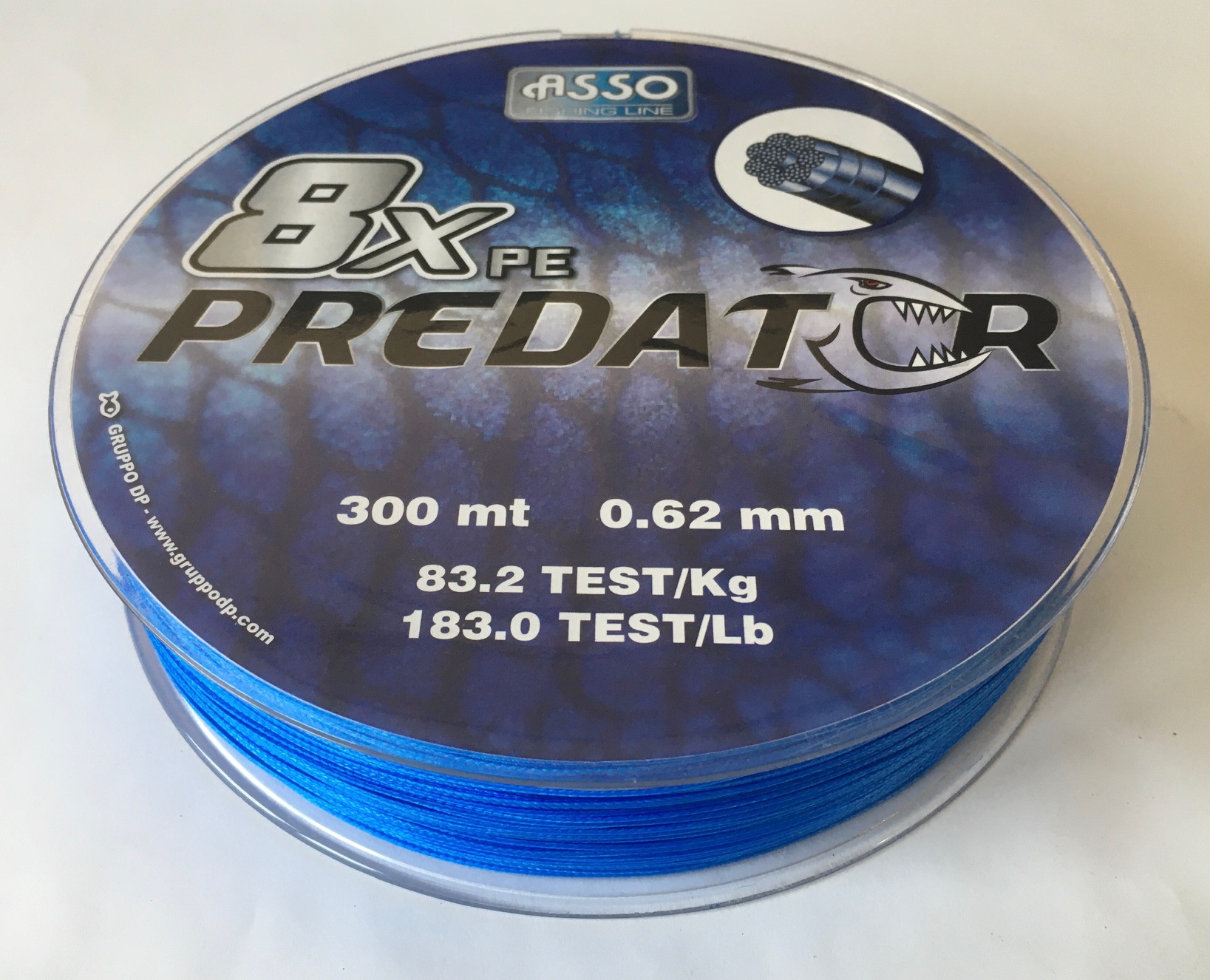 ASSO PE PREDATOR 8X 300M DARK BLUE 0,62mm 183LB 3
