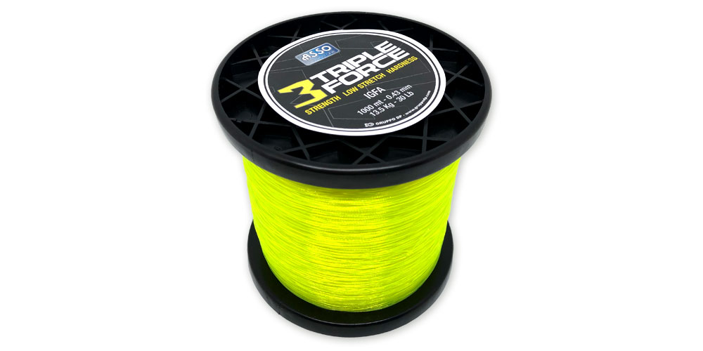 ASSO TRIPLE FORCE IGFA 1000M 30LB 043 YELLOW-13 FLUO 3